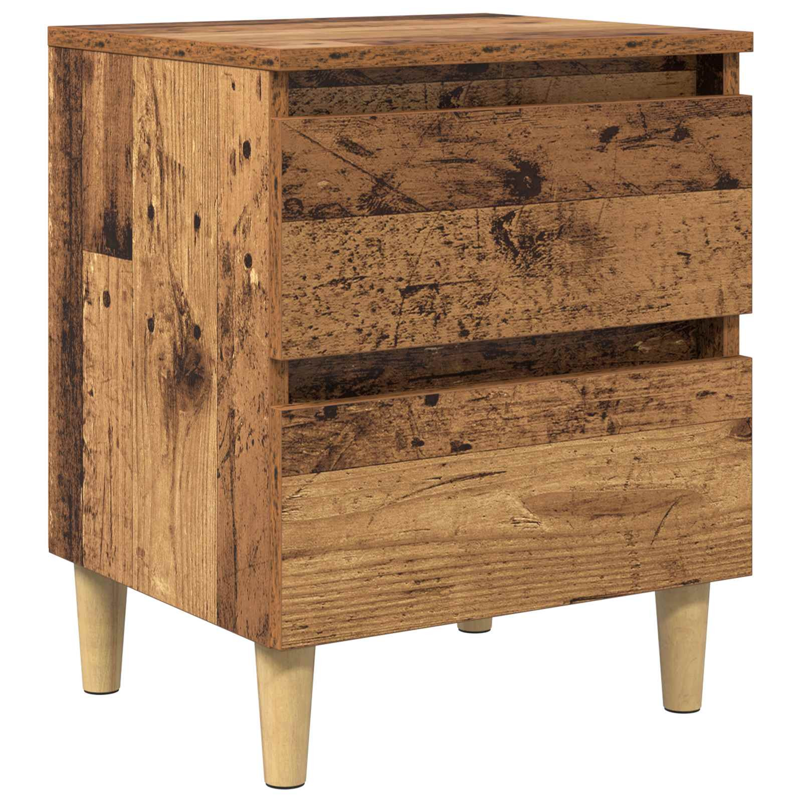 vidaXL Bettschrank Altholz 40 x 35 x 50 cm Holzwerkstoff