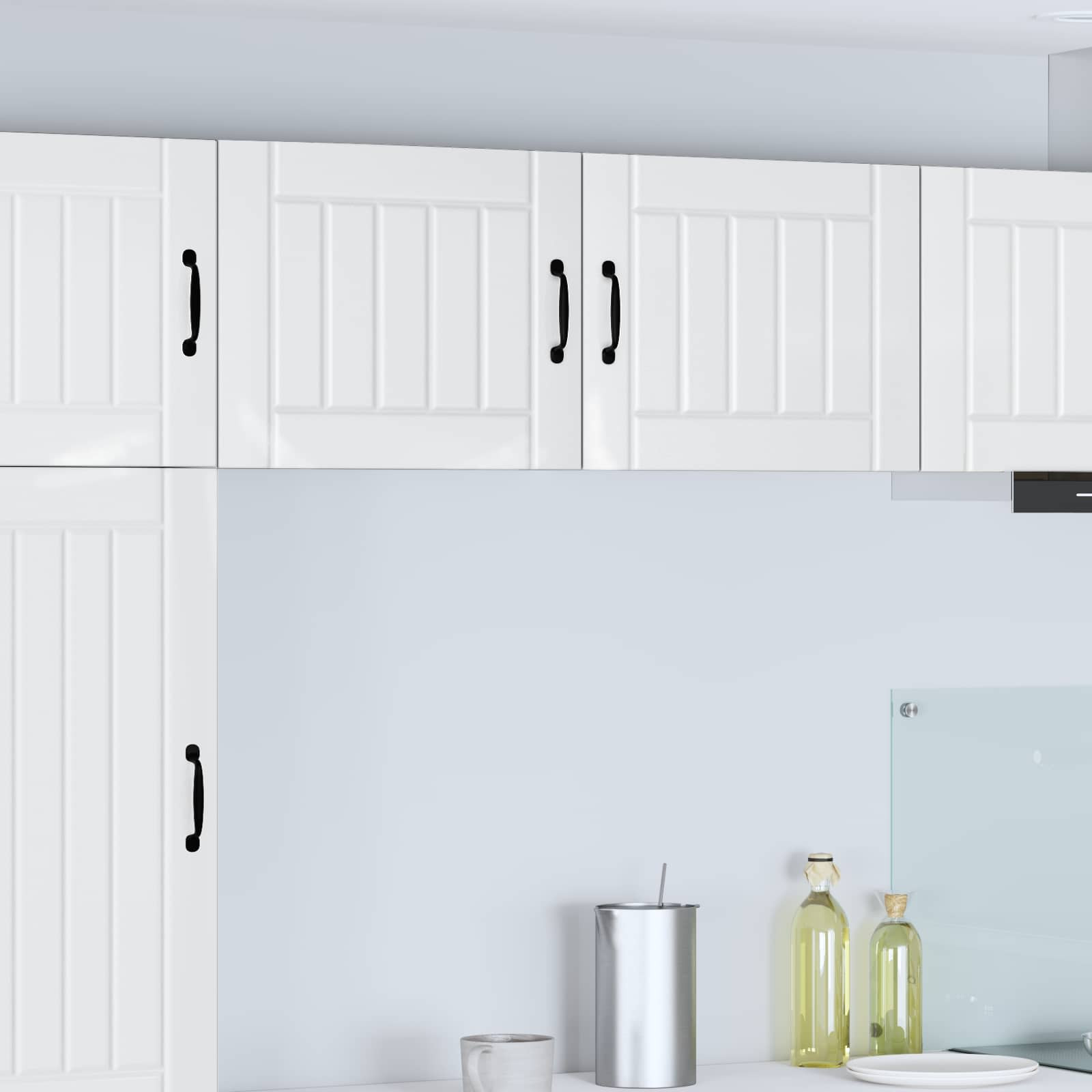 vidaXL Wandschrank LUCCA 2 pcs Hochglanz Weiß 50 x 31 x 40 cm