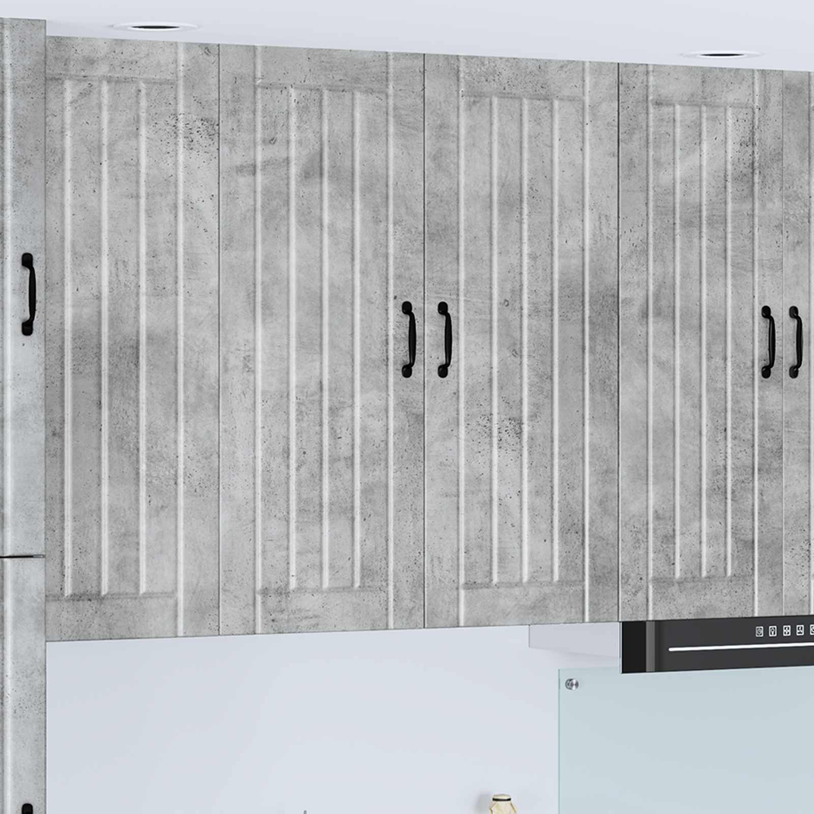 vidaXL Wandschrank LUCCA Betongrau 80 x 31 x 100 cm Holzwerkstoff