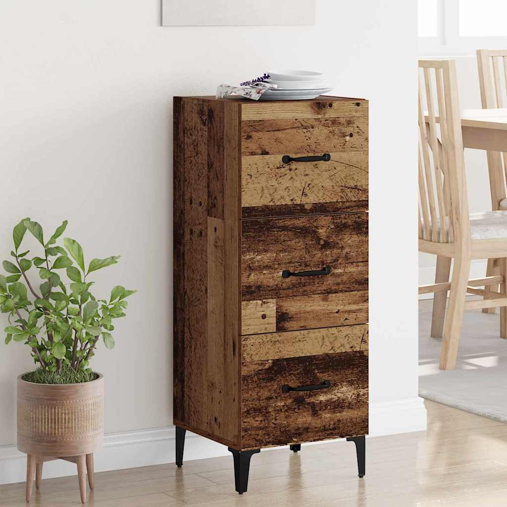 vidaXL Sideboard Altholz 34,5 x 34 x 90 cm Holzwerkstoff