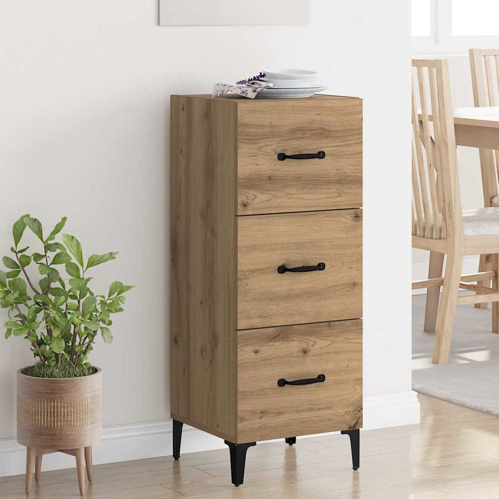 vidaXL Sideboard Artisan-Eiche 34,5 x 34 x 90 cm Holzwerkstoff