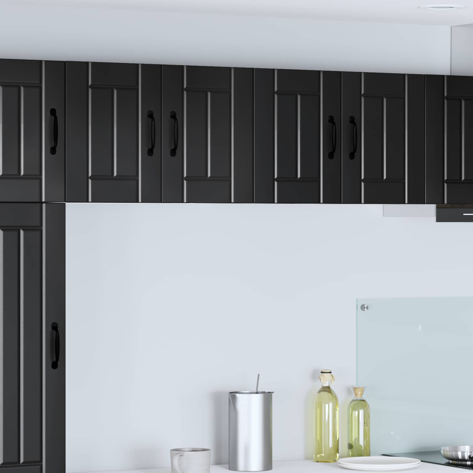vidaXL Wandschrank LUCCA 2 pcs Schwarz 60 x 31 x 40 cm Holzwerkstoff