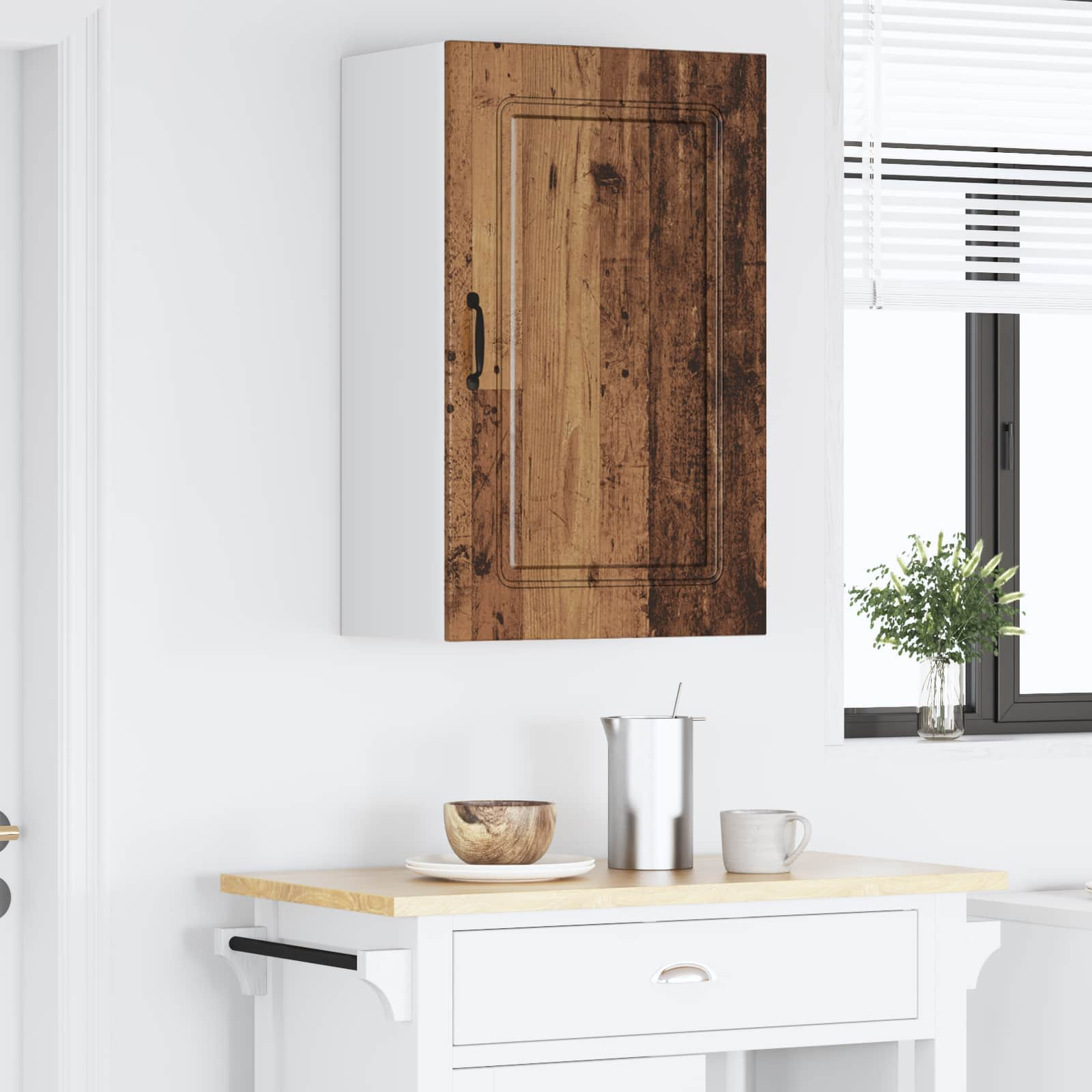 vidaXL Geschirrspülerfront mit Speicher Kalmar Altholz 50 x 31 x 80 cm