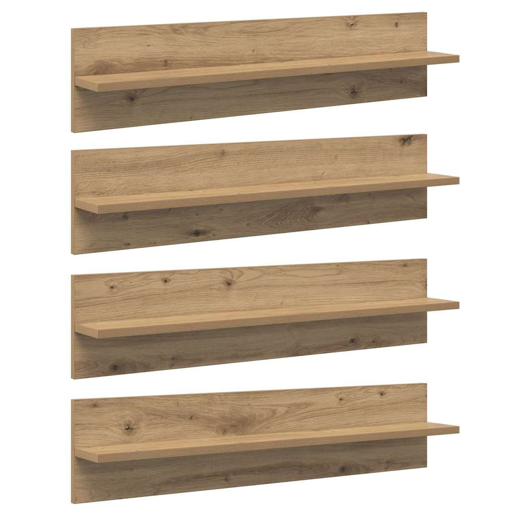 vidaXL Wandregale Wandhalterung 4 pcs Artisan-Eiche 80 x 11,5 x 18 cm