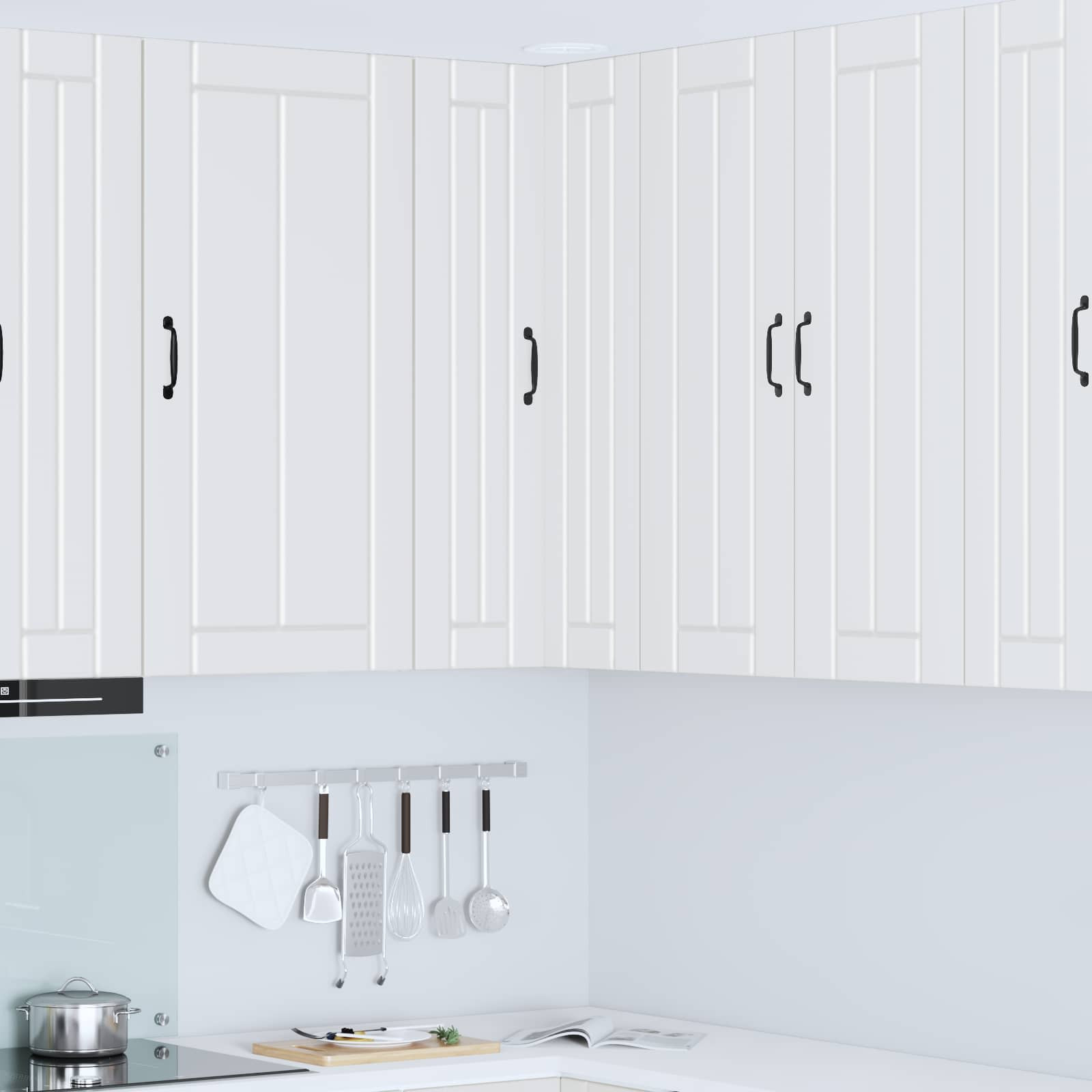 vidaXL Wand-Eckschrank LUCCA Weiß 57 x 57 x 100 cm Holzwerkstoff