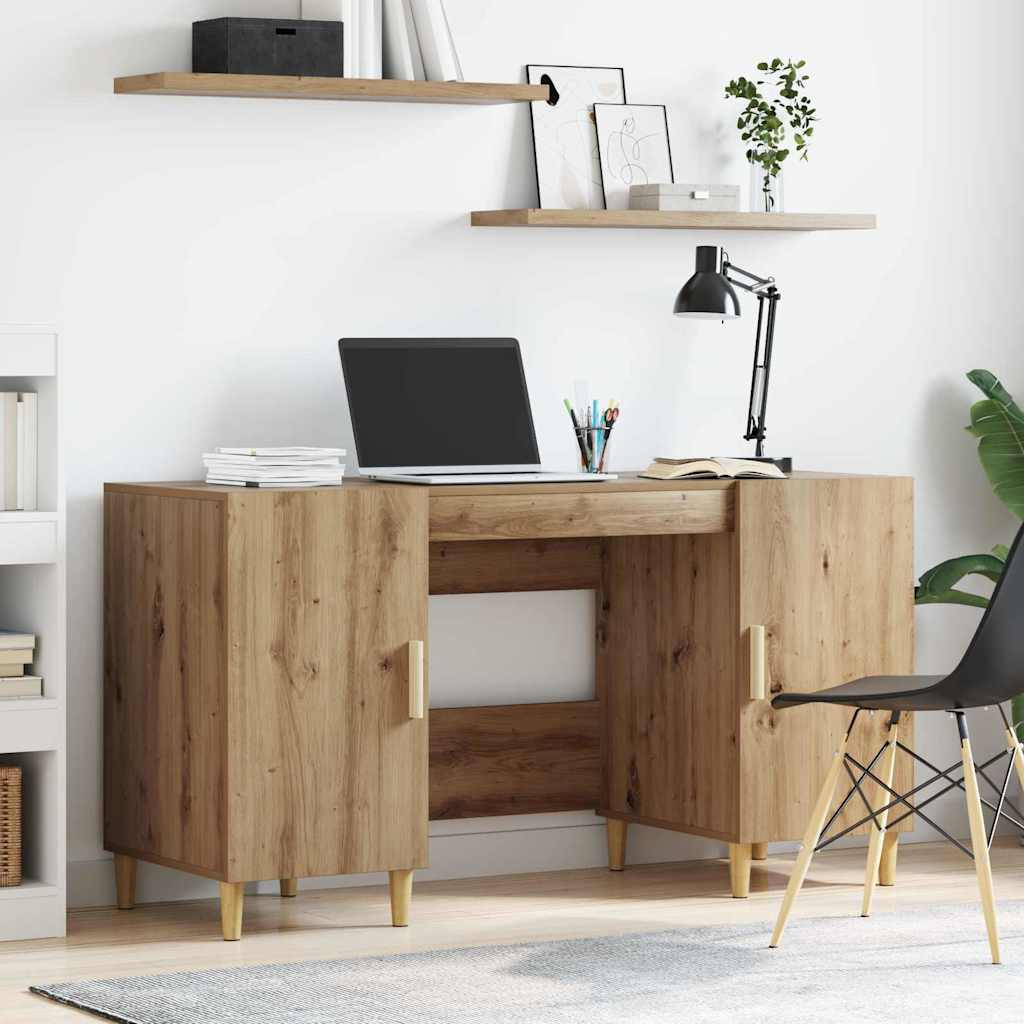 vidaXL Schreibtisch Artisan-Eiche Holzwerkstoff 140 x 50 x 75 cm