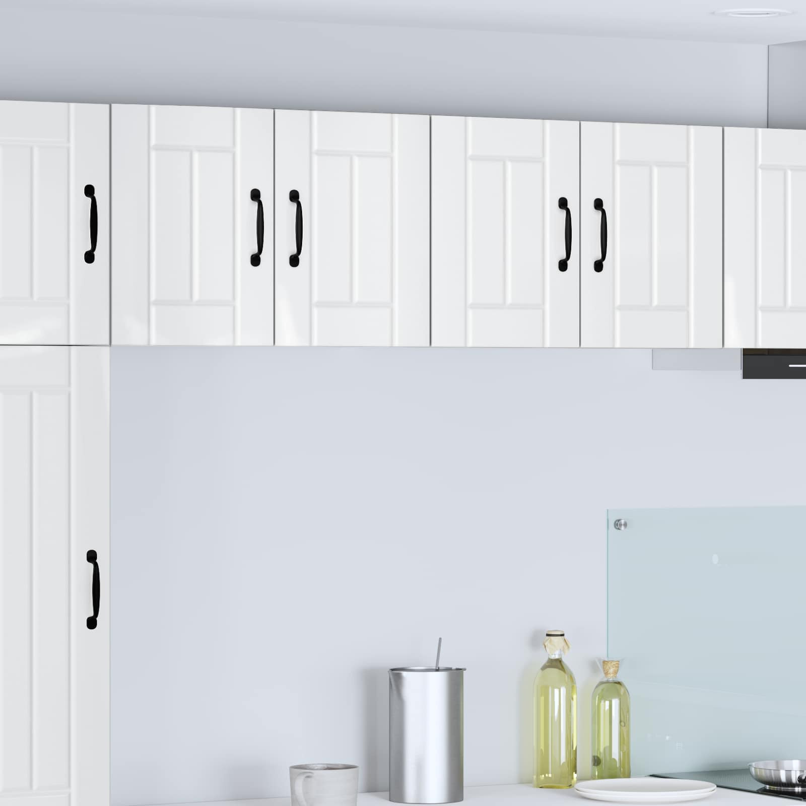 vidaXL Wandschrank LUCCA 2 pcs Hochglanz Weiß 60 x 31 x 40 cm