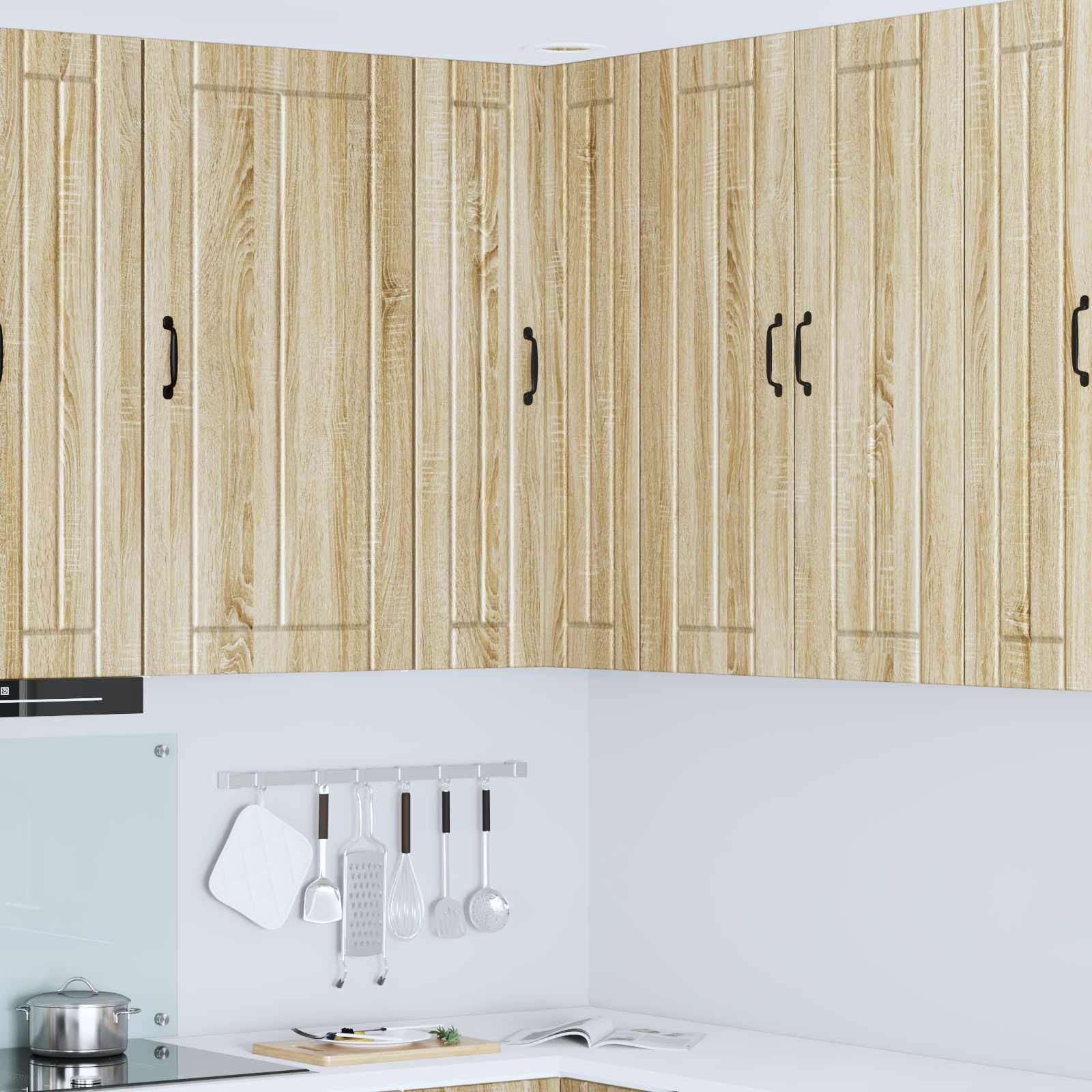 vidaXL Wand-Eckschrank LUCCA Sonoma-Eiche 57 x 57 x 100 cm