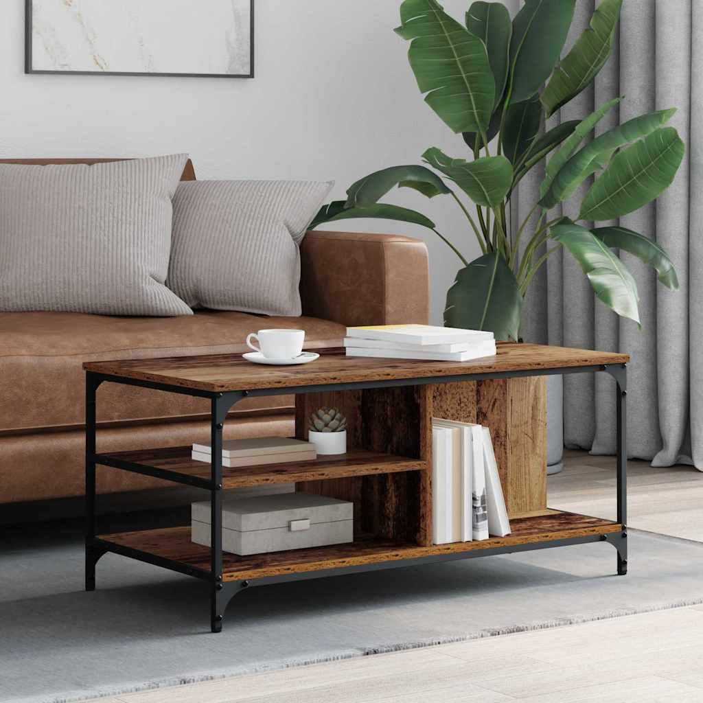 vidaXL Couchtisch Altholz 100 x 50 x 45 cm Holzwerkstoff