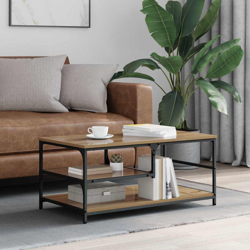 vidaXL Couchtisch Artisan-Eiche 90 x 49 x 40 cm Holzwerkstoff
