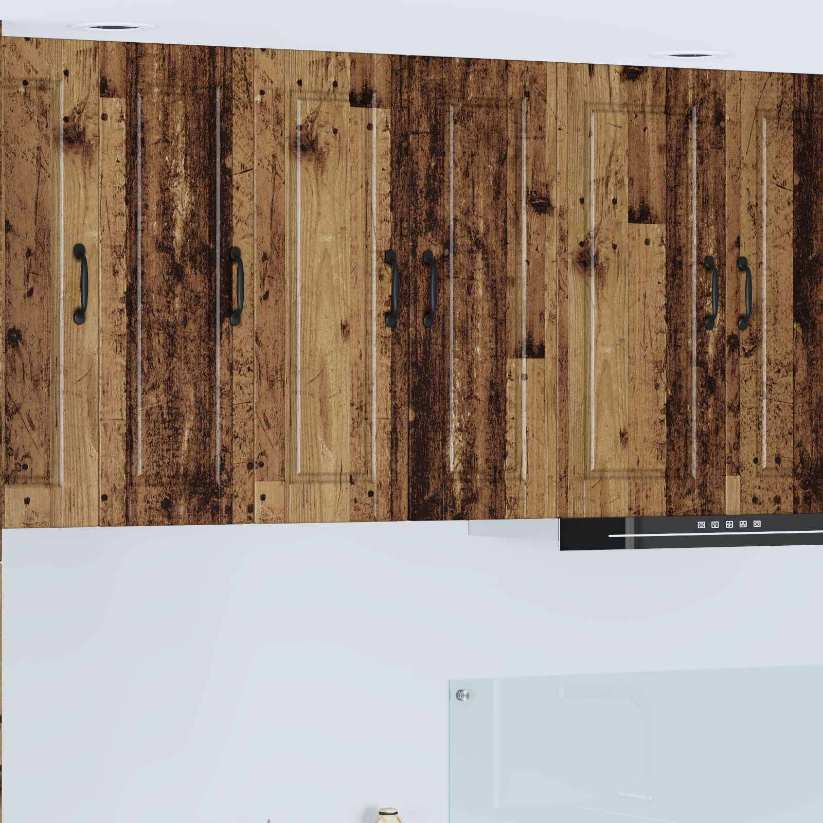vidaXL Wandschrank PORTO 2 pcs Altholz 30 x 31 x 80 cm Holzwerkstoff