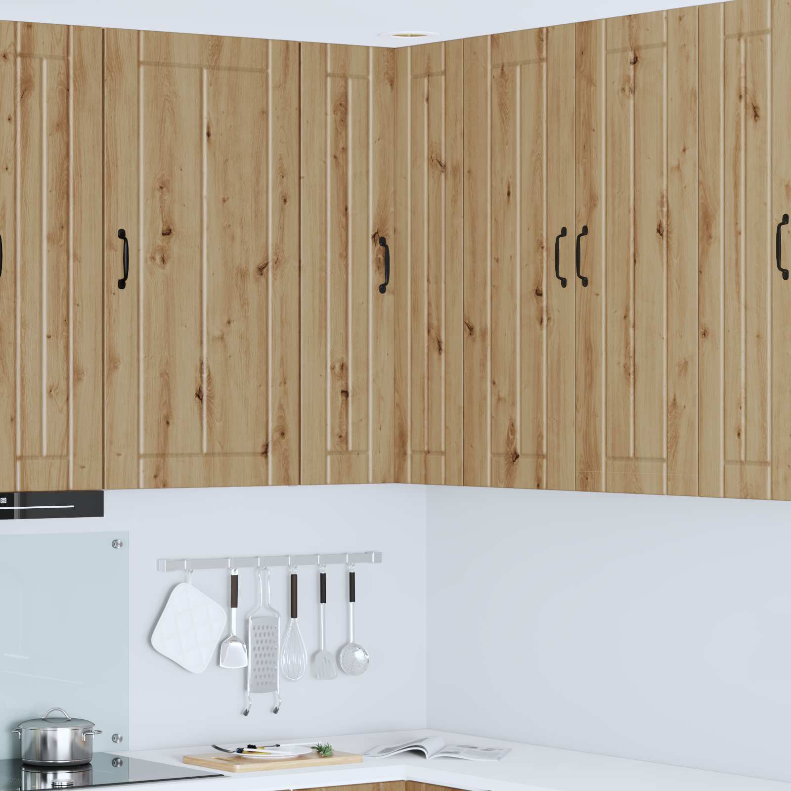 vidaXL Wand-Eckschrank LUCCA Artisan-Eiche 57 x 57 x 100 cm