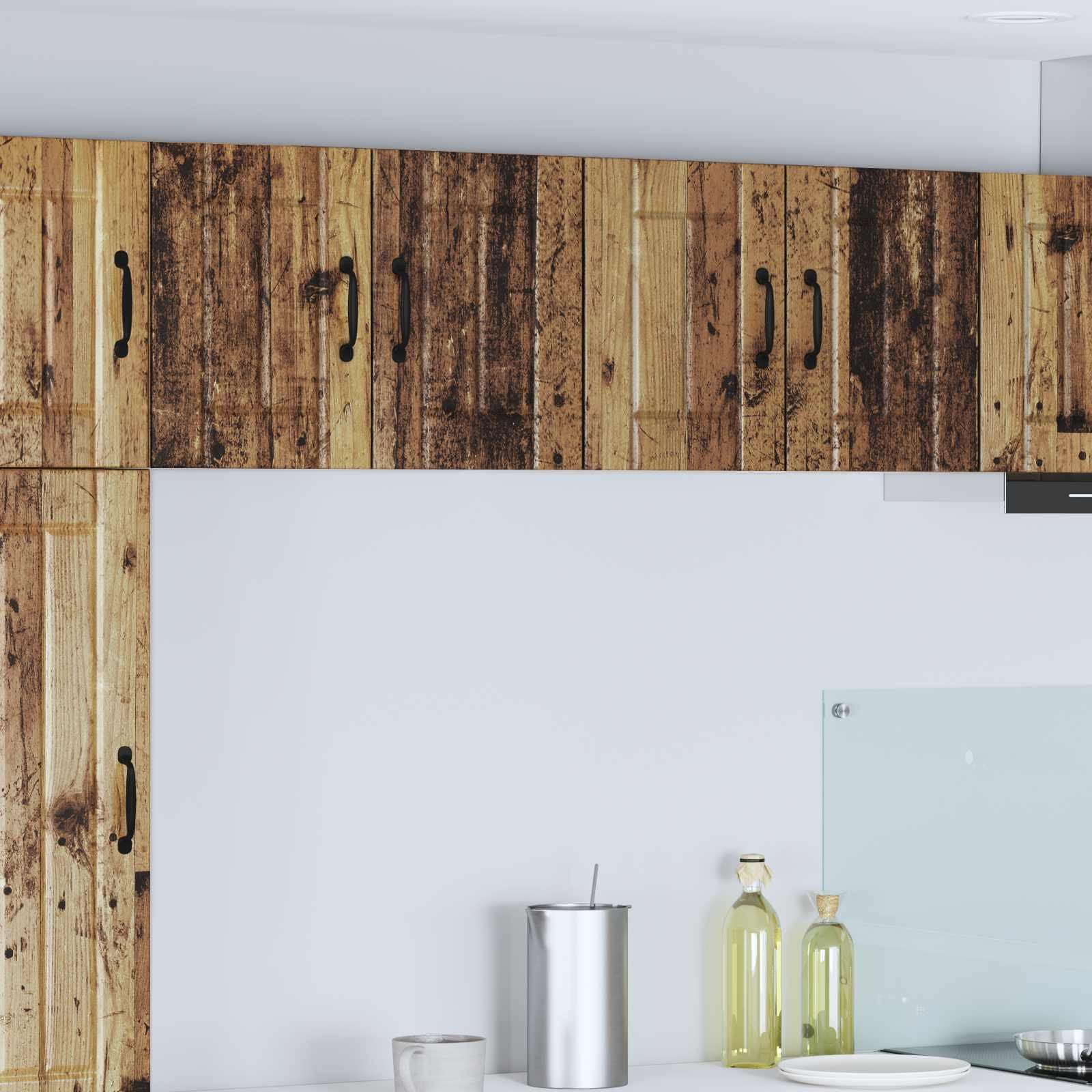 vidaXL Wandschrank LUCCA 2 pcs Altholz 60 x 31 x 40 cm Holzwerkstoff