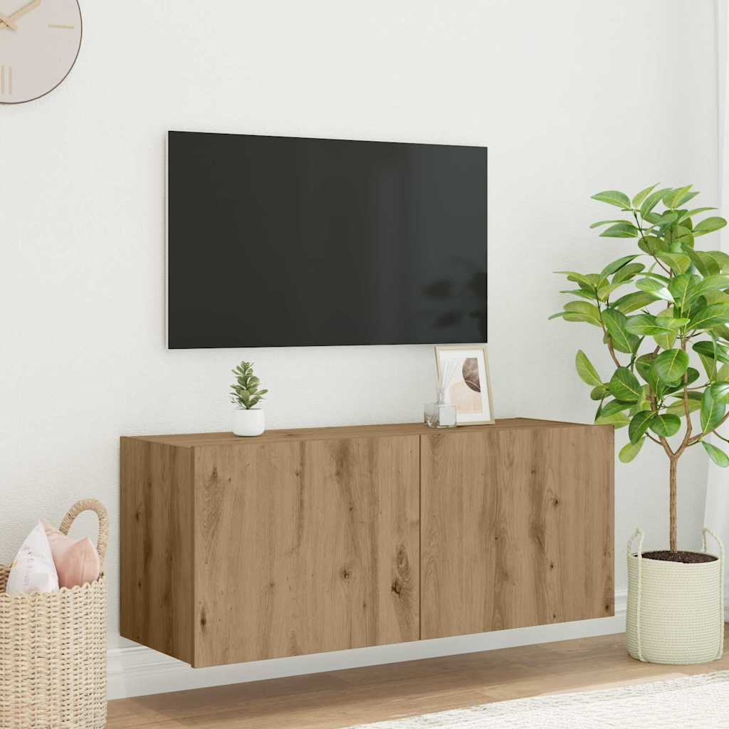vidaXL TV-Wandschrank Artisan-Eiche Holzwerkstoff