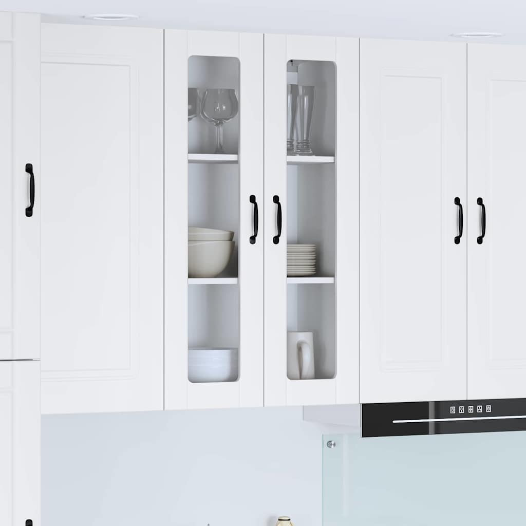 vidaXL Wandglas-Schrank LUCCA Weiß 60 x 31 x 100 cm Holzwerkstoff
