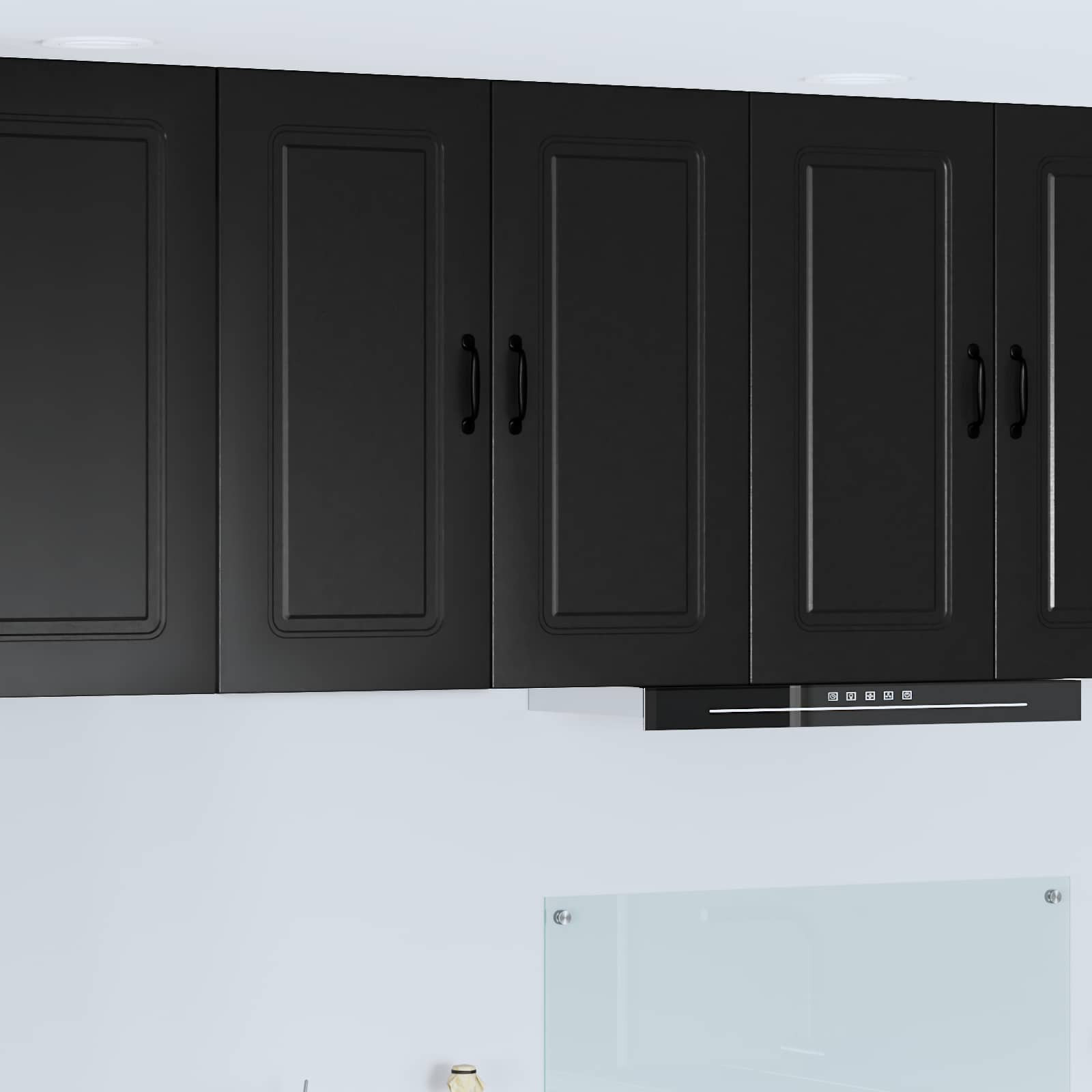 vidaXL Geschirrspülerfront Kalmar Schwarz 80 x 31 x 80 cm