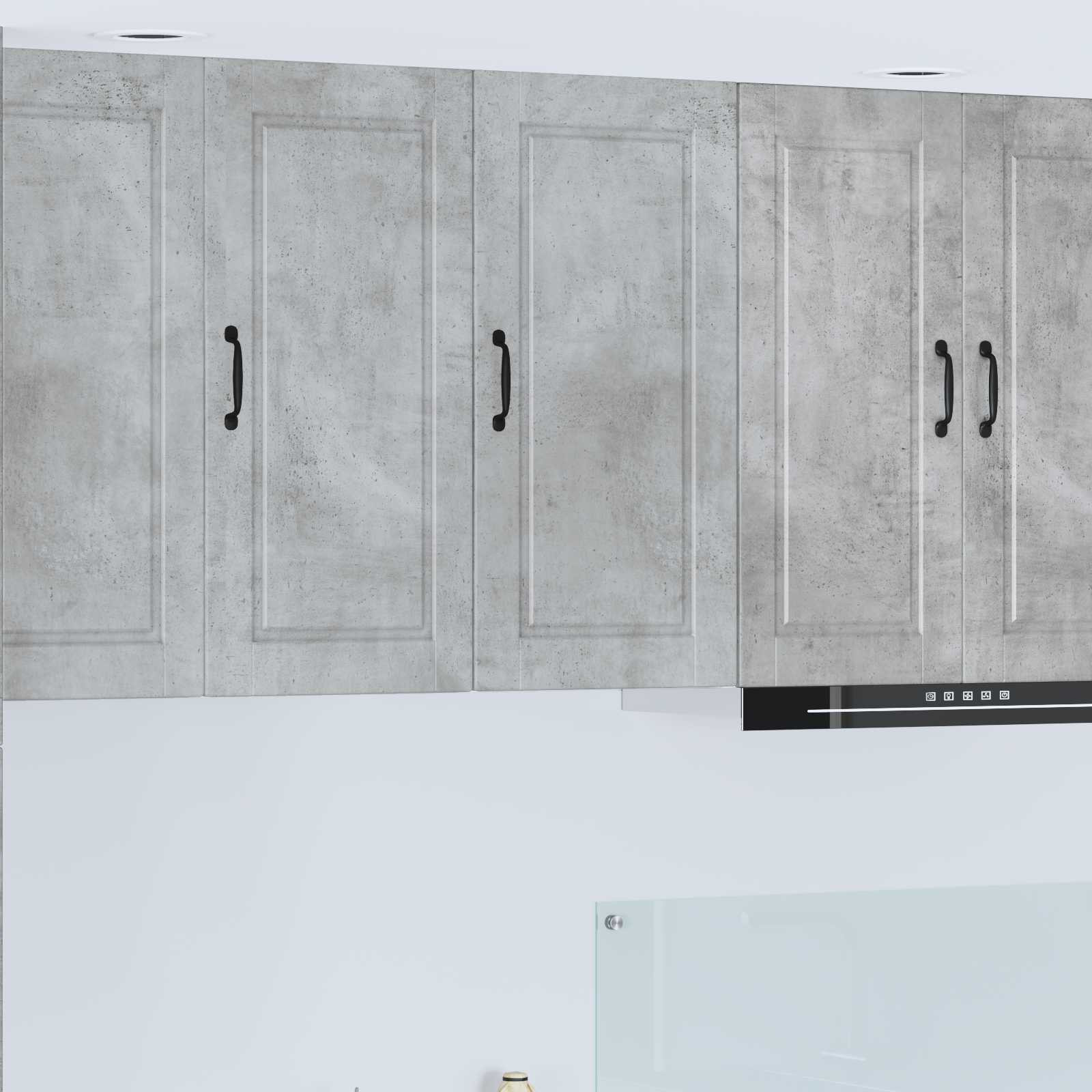 vidaXL Wandschrank PORTO Beton Grau 40 x 31 x 80 cm Holzwerkstoff