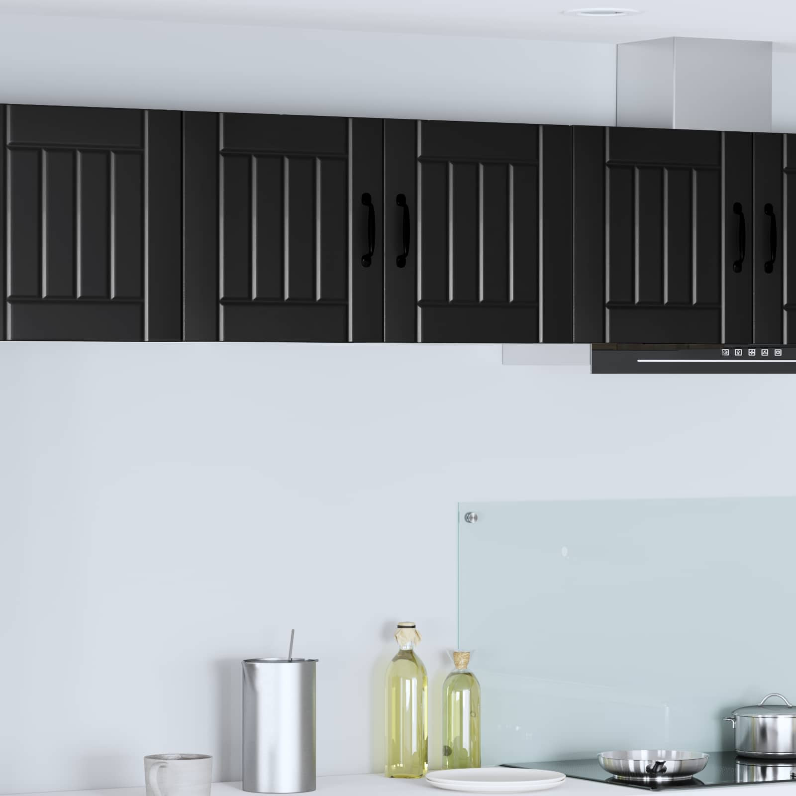 vidaXL Wandschrank LUCCA Schwarz 80 x 31 x 40 cm Holzwerkstoff