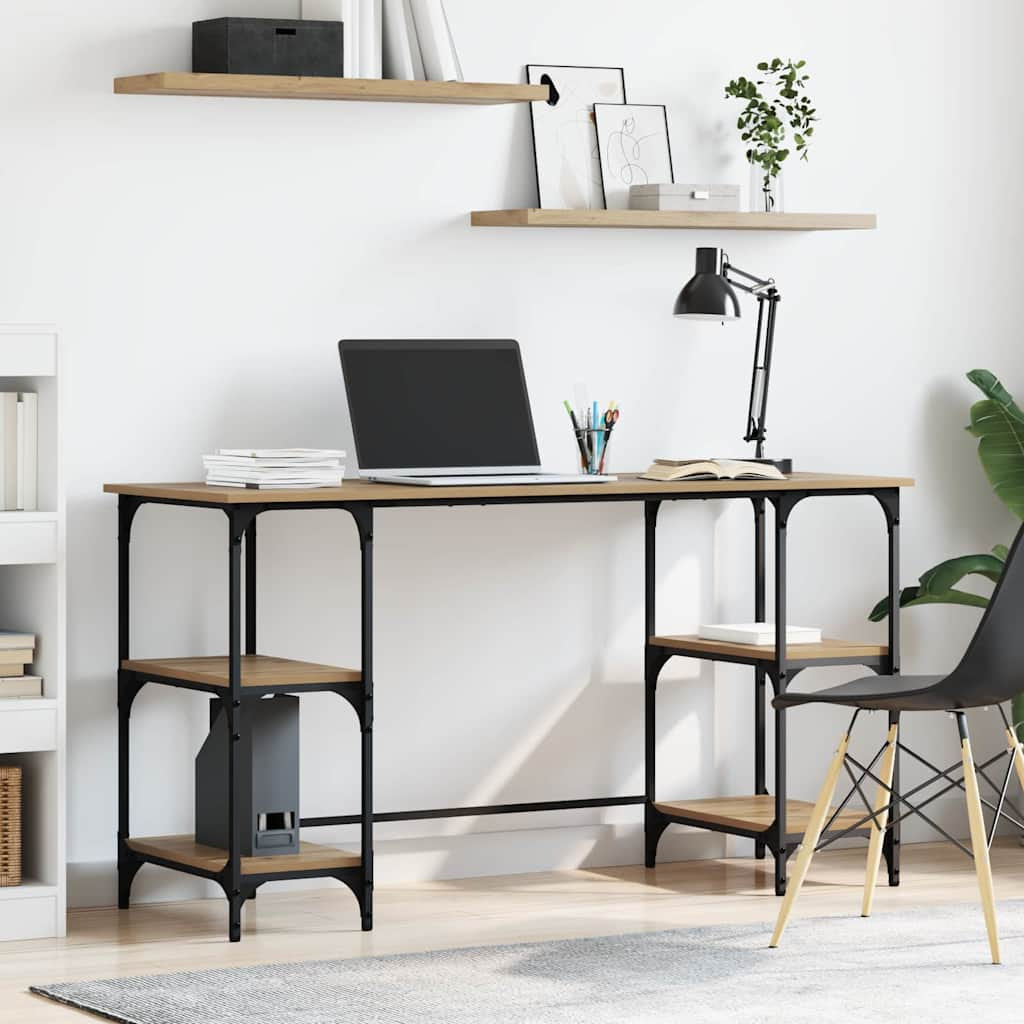 vidaXL Schreibtisch Artisan-Eiche Holzwerkstoff 140 x 50 x 75 cm