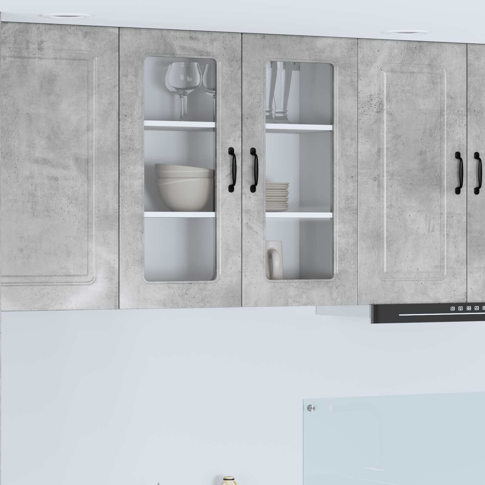 vidaXL Geschirrspülerfront Kalmar Beton Grau 80 x 31 x 80 cm