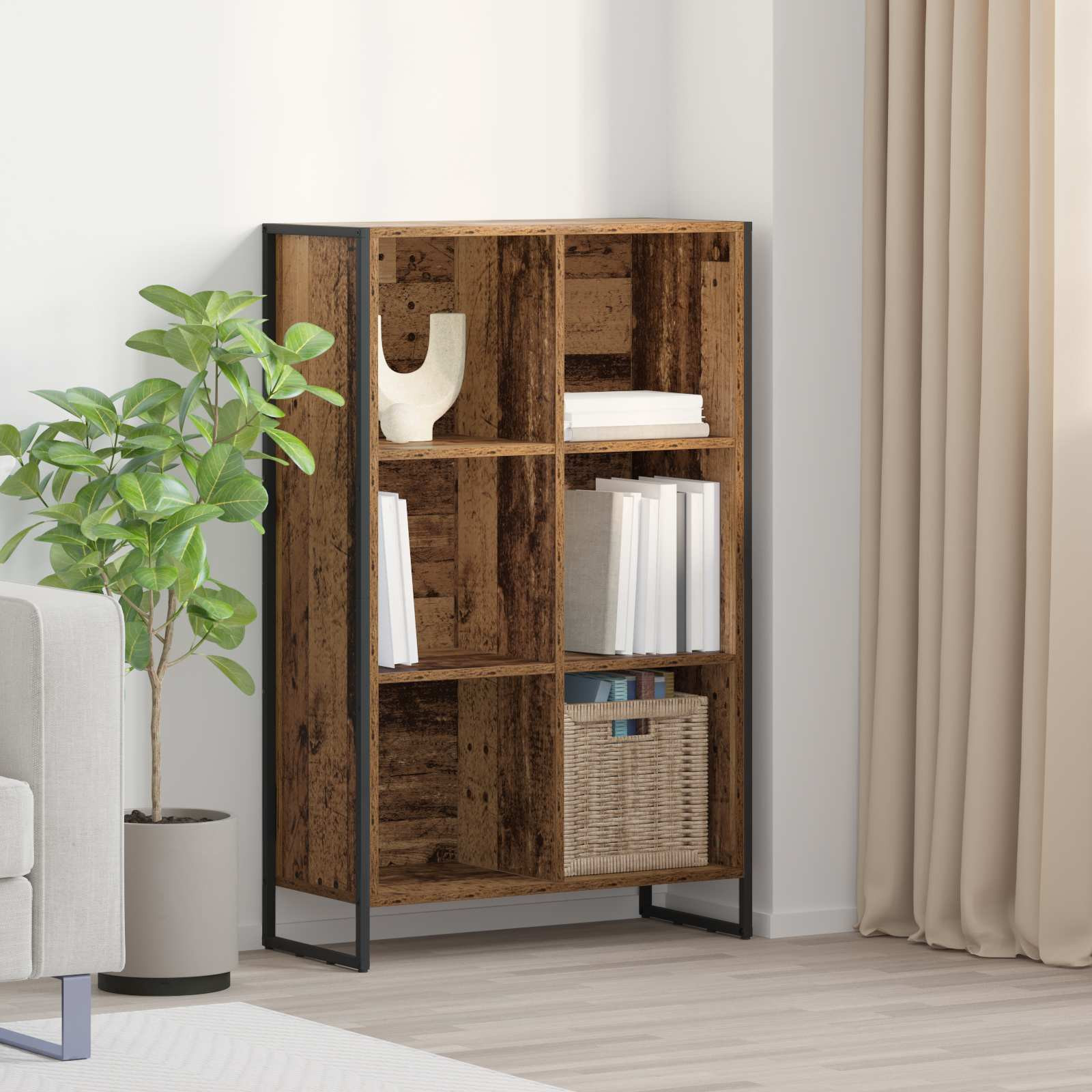 vidaXL Bücherregal Altholz 99,5 x 30 x 108,5 cm Holzwerkstoff