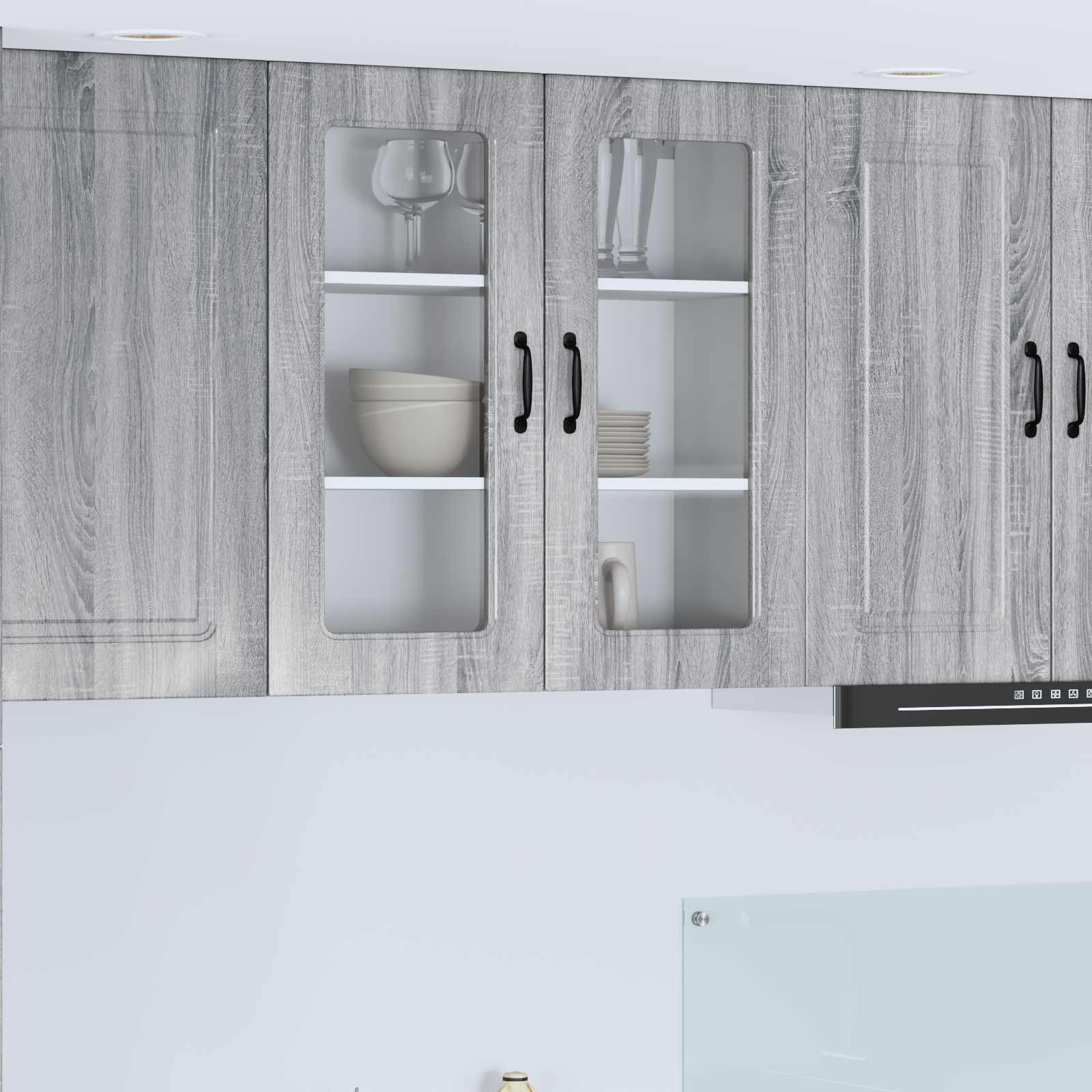 vidaXL Geschirrspülerfront Kalmar Graues Sonoma 80 x 31 x 80 cm