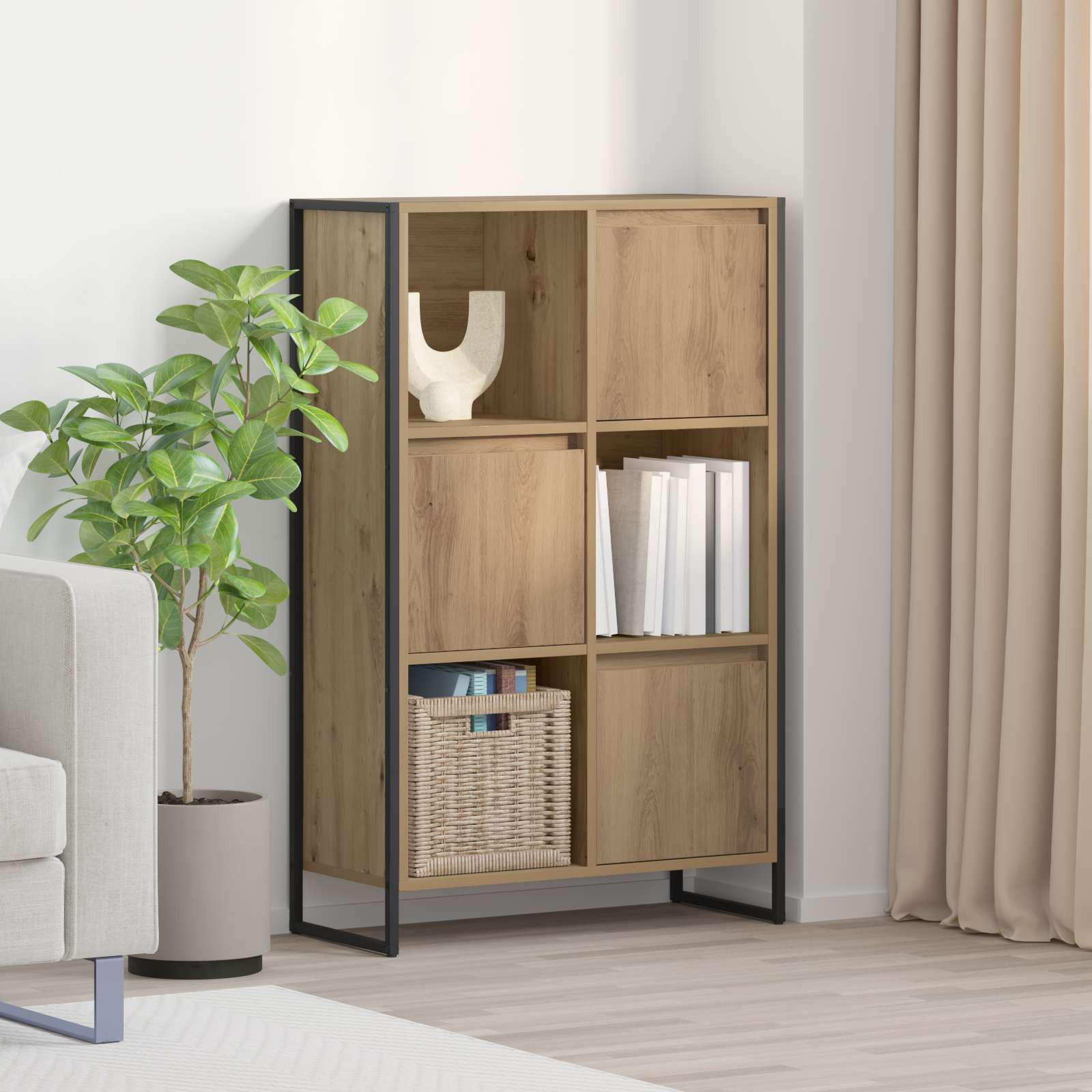 vidaXL Bücherregal 68 x 30 x 108.5 cm Holzwerkstoff