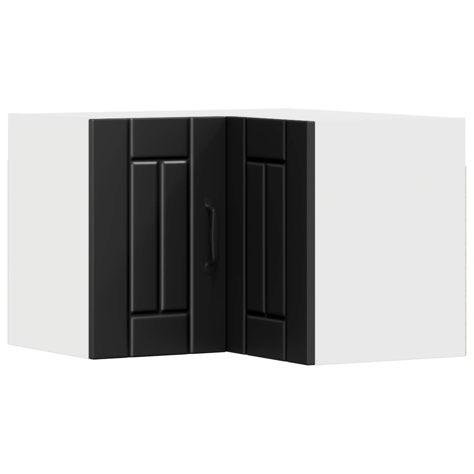 vidaXL Wand-Eckschrank LUCCA Schwarz 57 x 57 x 40 cm Holzwerkstoff