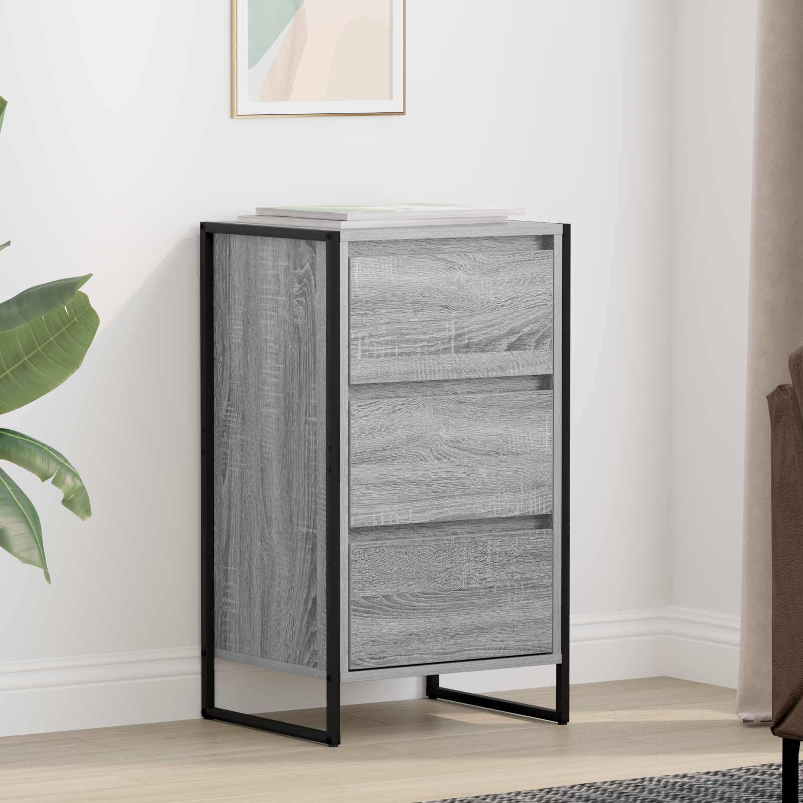 vidaXL Sideboard Graues Sonoma 42 x 36 x 75,5 cm Holzwerkstoff