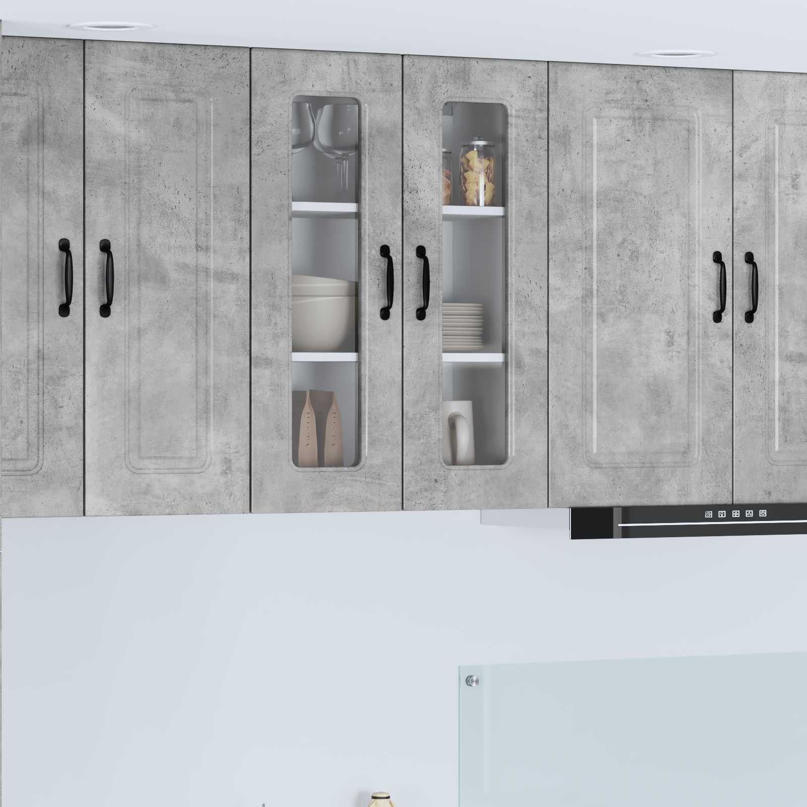 vidaXL Geschirrspülerfront Kalmar Beton Grau 60 x 31 x 80 cm
