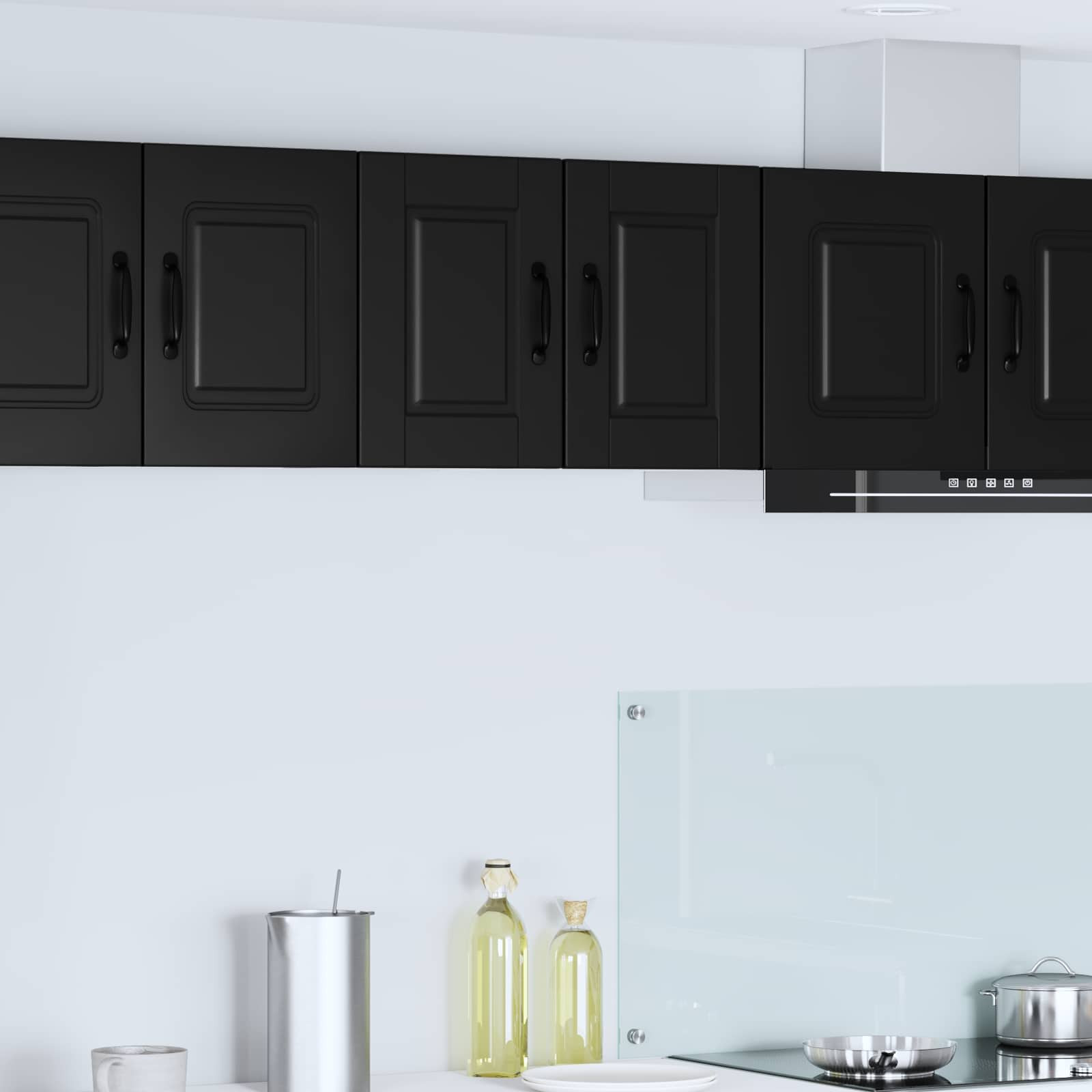vidaXL Wandschrank PORTO Schwarz 30 x 31 x 40 cm Holzwerkstoff