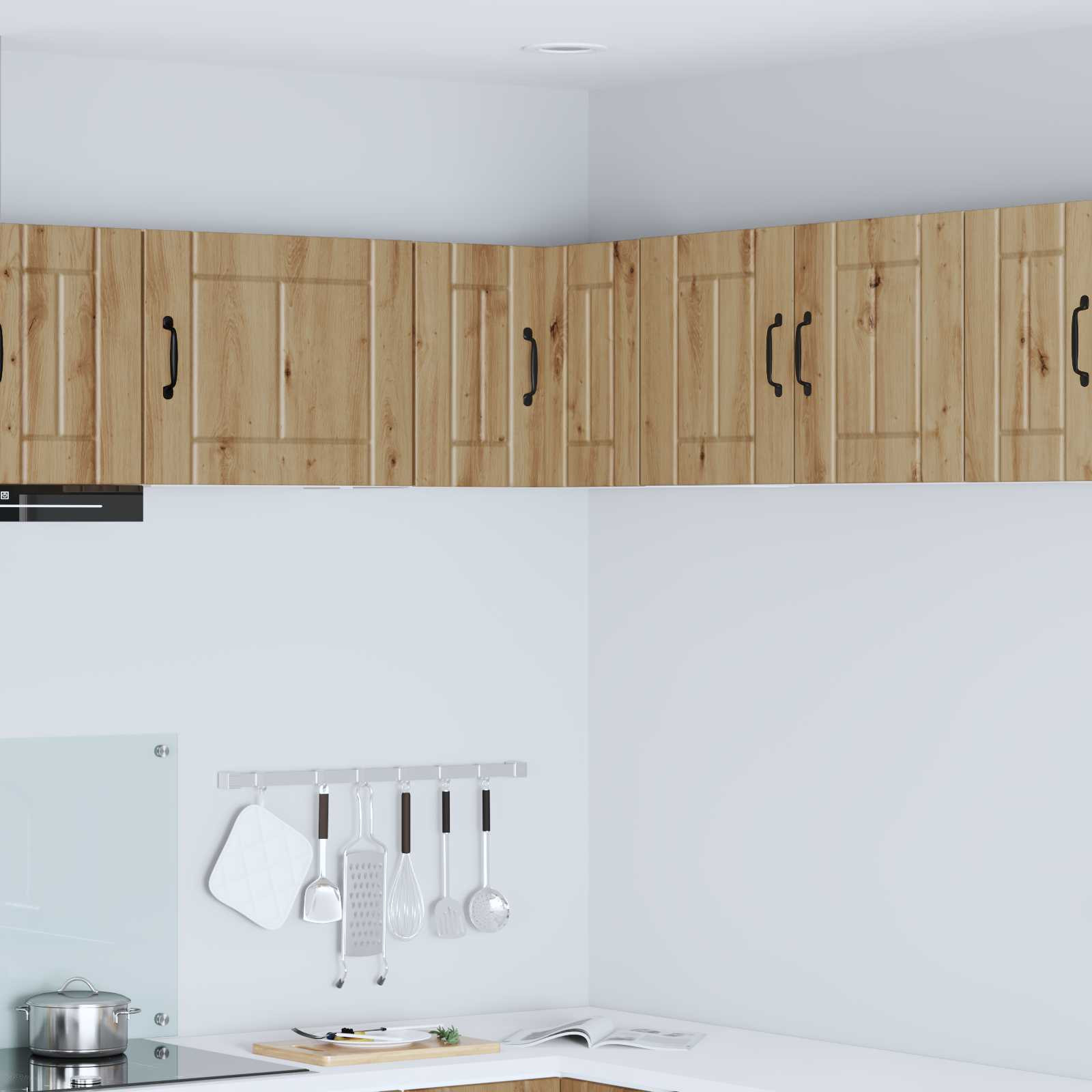 vidaXL Wand-Eckschrank LUCCA Artisan-Eiche 57 x 57 x 40 cm