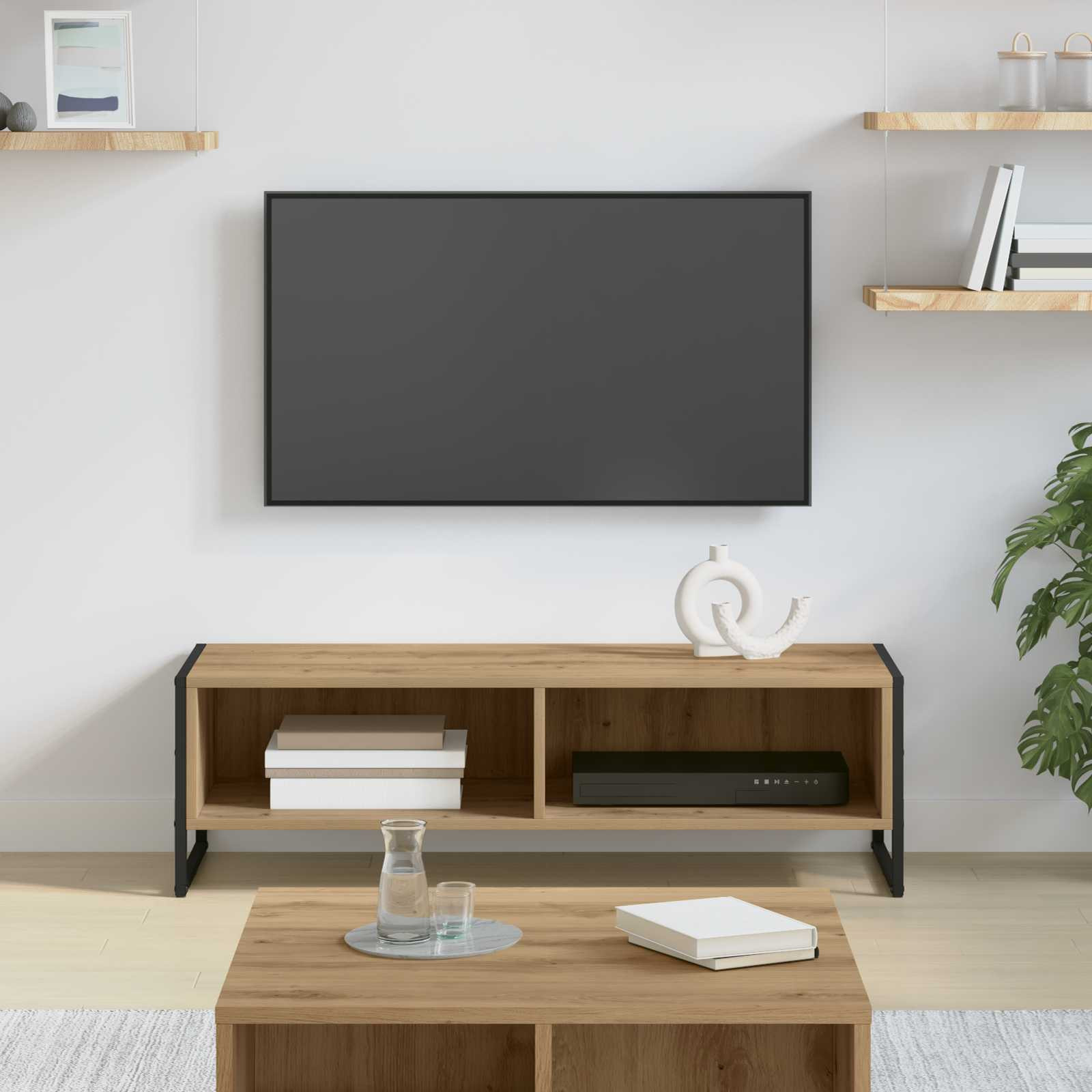 vidaXL TV-Schränk 100 x 36,5 x 30,5 cm Kunsthandwerk Eiche