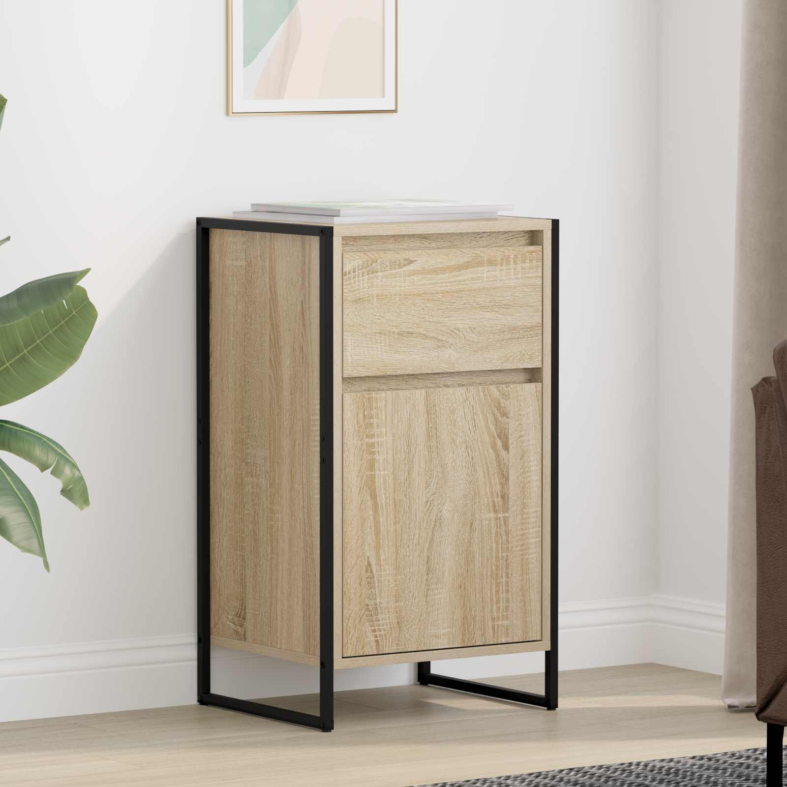 vidaXL Sideboard mit Schubladen Sonoma 43 x 36 x 75,5 cm Holzwerkstoff