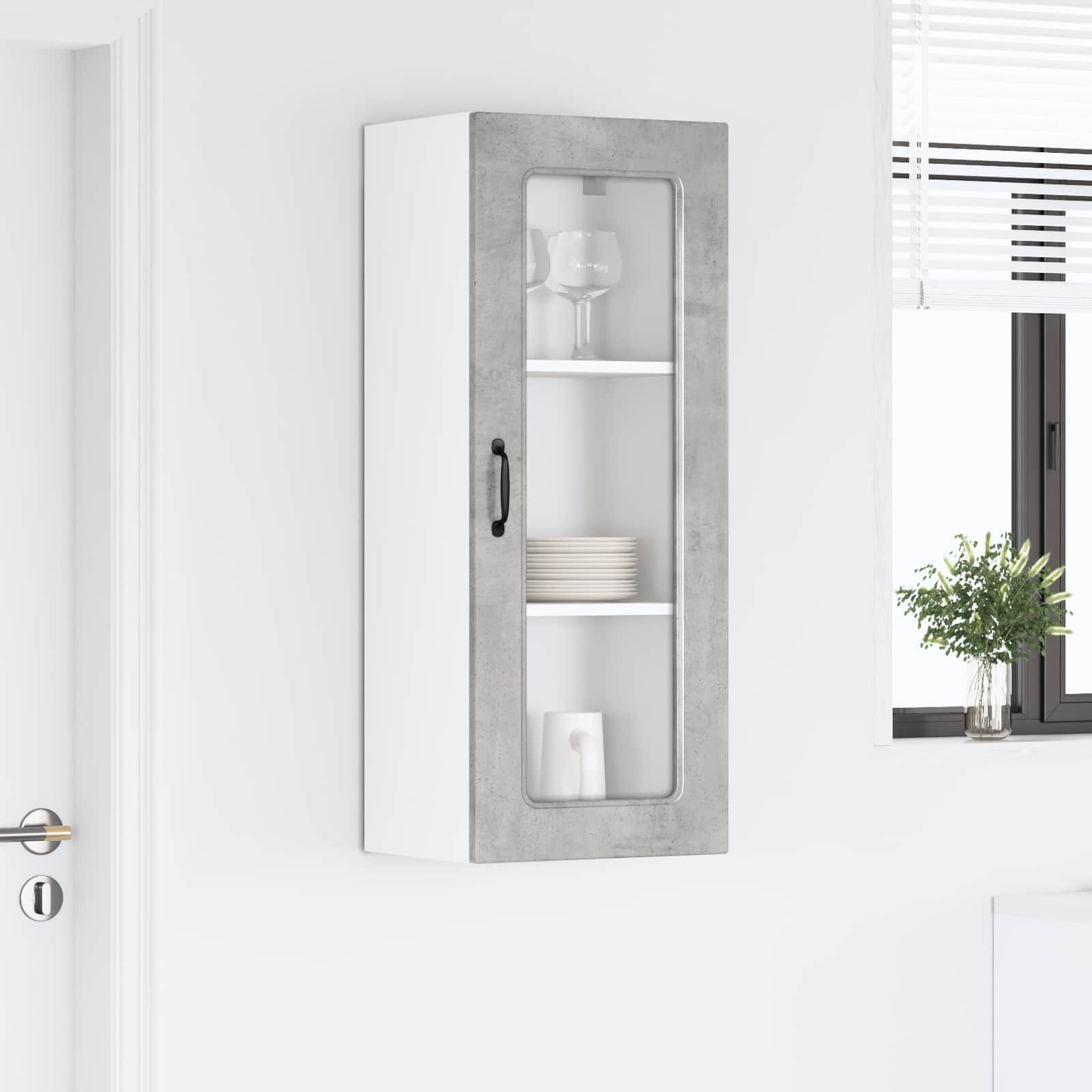 vidaXL Geschirrspülerfront Kalmar Beton Grau 40 x 31 x 100 cm