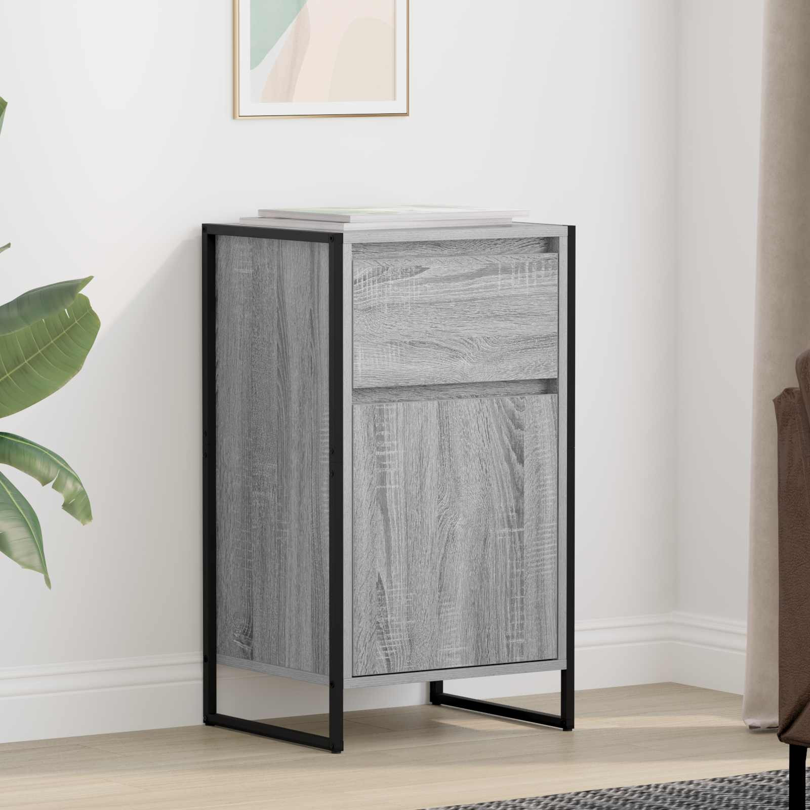 vidaXL Sideboard Graues Sonoma 43 x 36 x 75,5 cm Holzwerkstoff