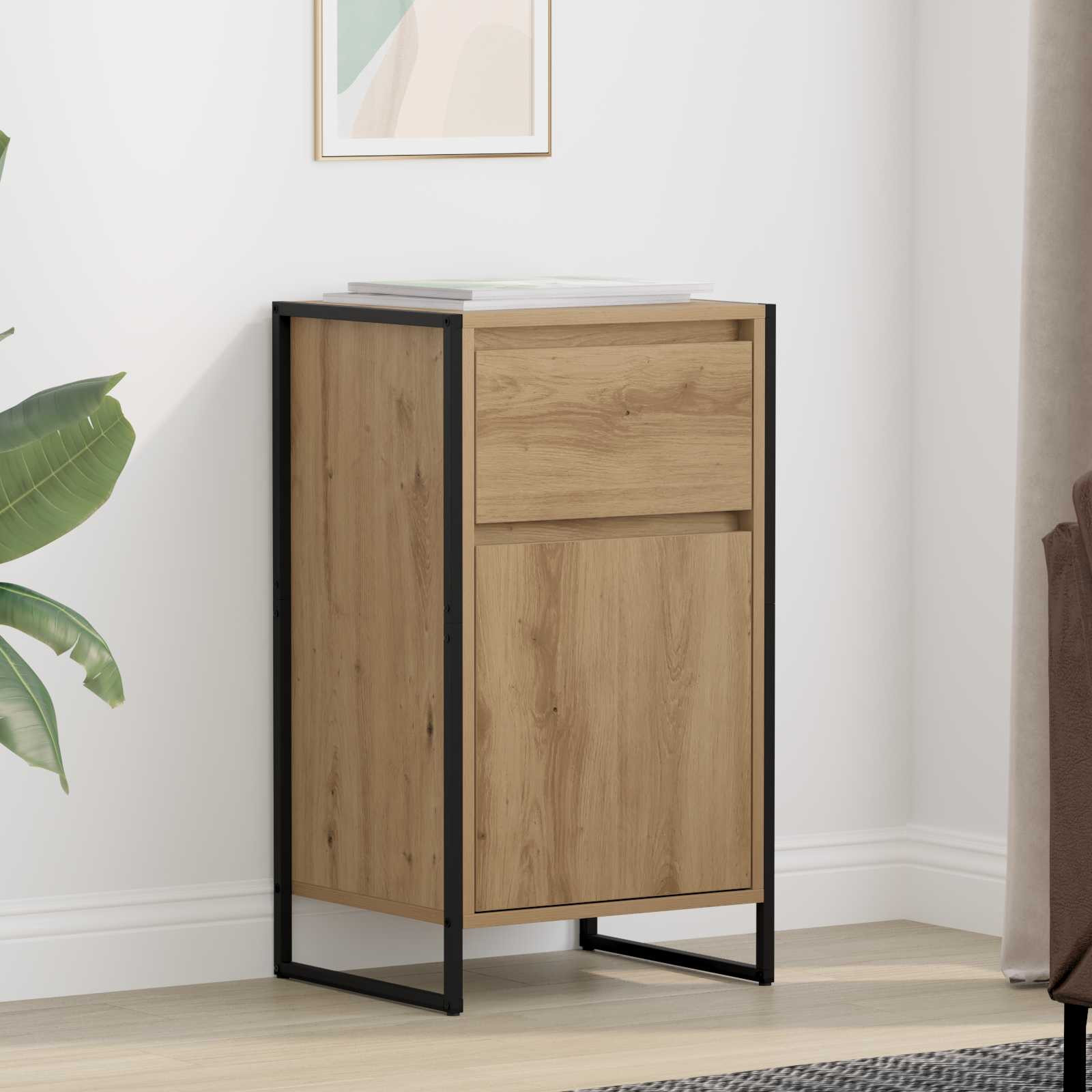 vidaXL Sideboard Kunsthandwerk Eiche 43 x 36 x 75,5 cm Holzwerkstoff