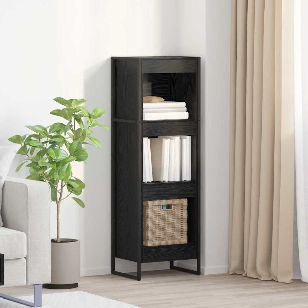 vidaXL Bücherregal Schwarz Eichen-Optik 40 x 30 x 121 cm Holzwerkstoff