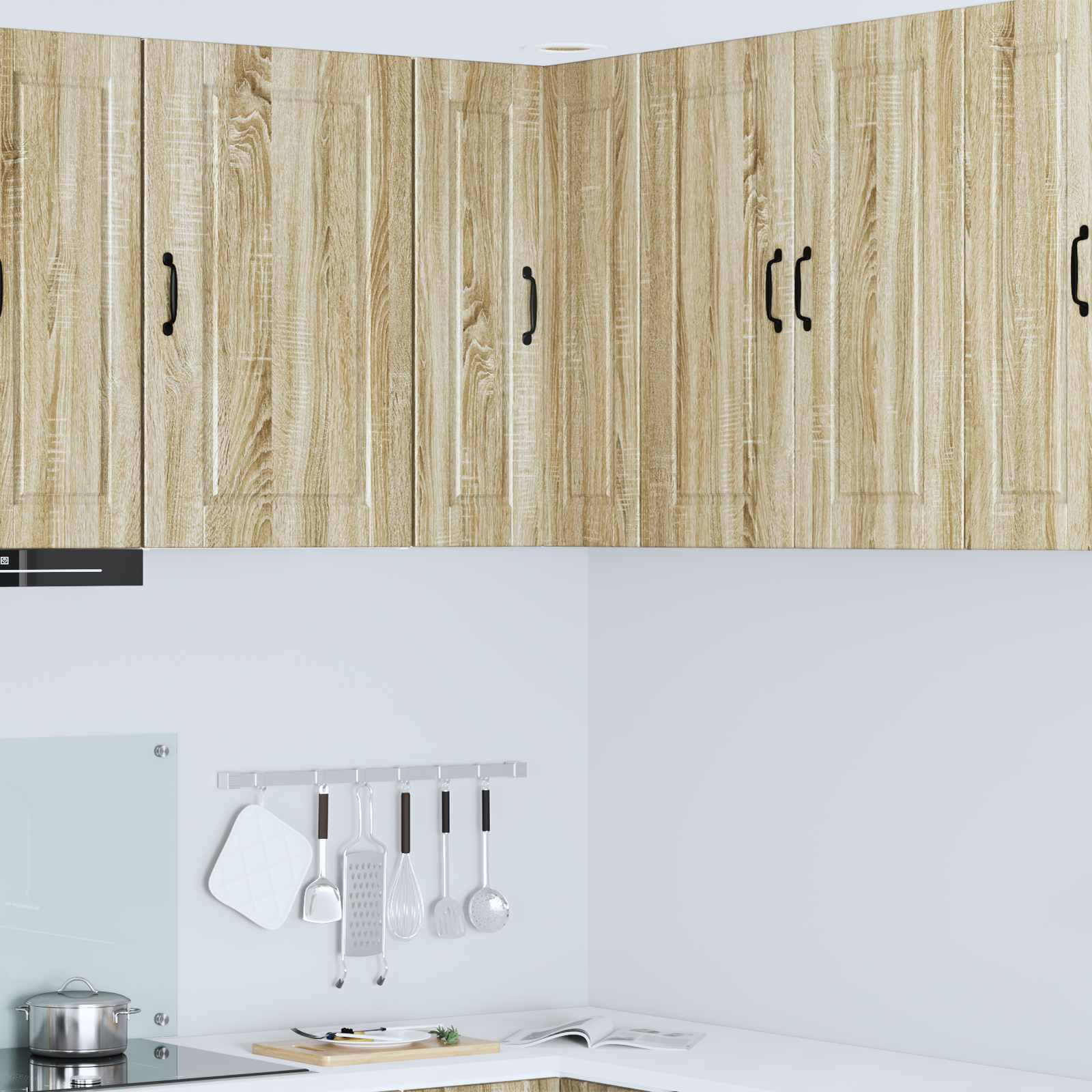vidaXL Wand-Eckschrank PORTO Sonoma-Eiche 57 x 57 x 80 cm