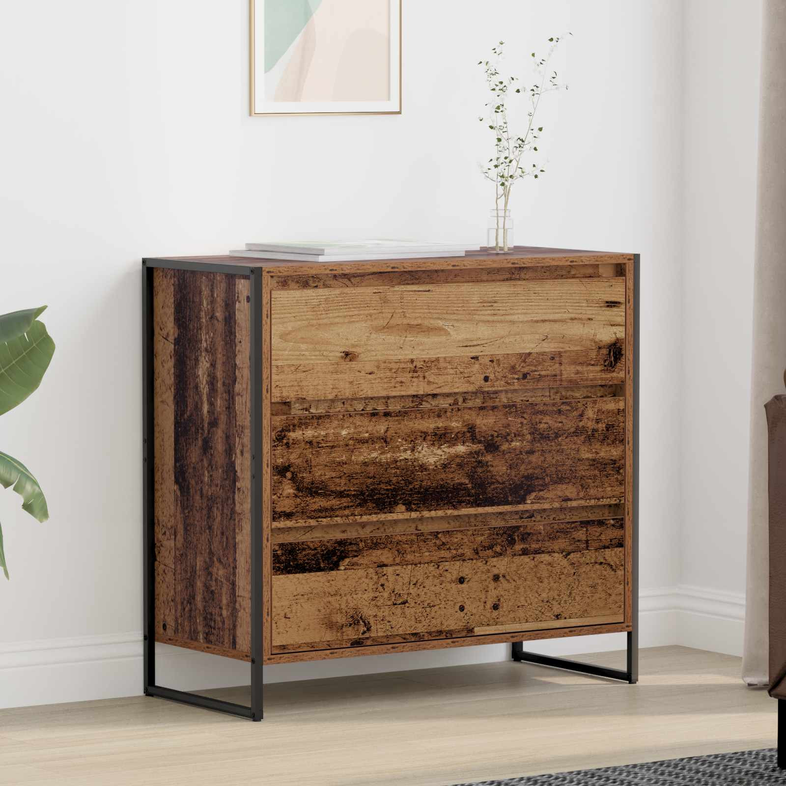 vidaXL Sideboard Altholz 79 x 36 x 75.5 cm Holzwerkstoff
