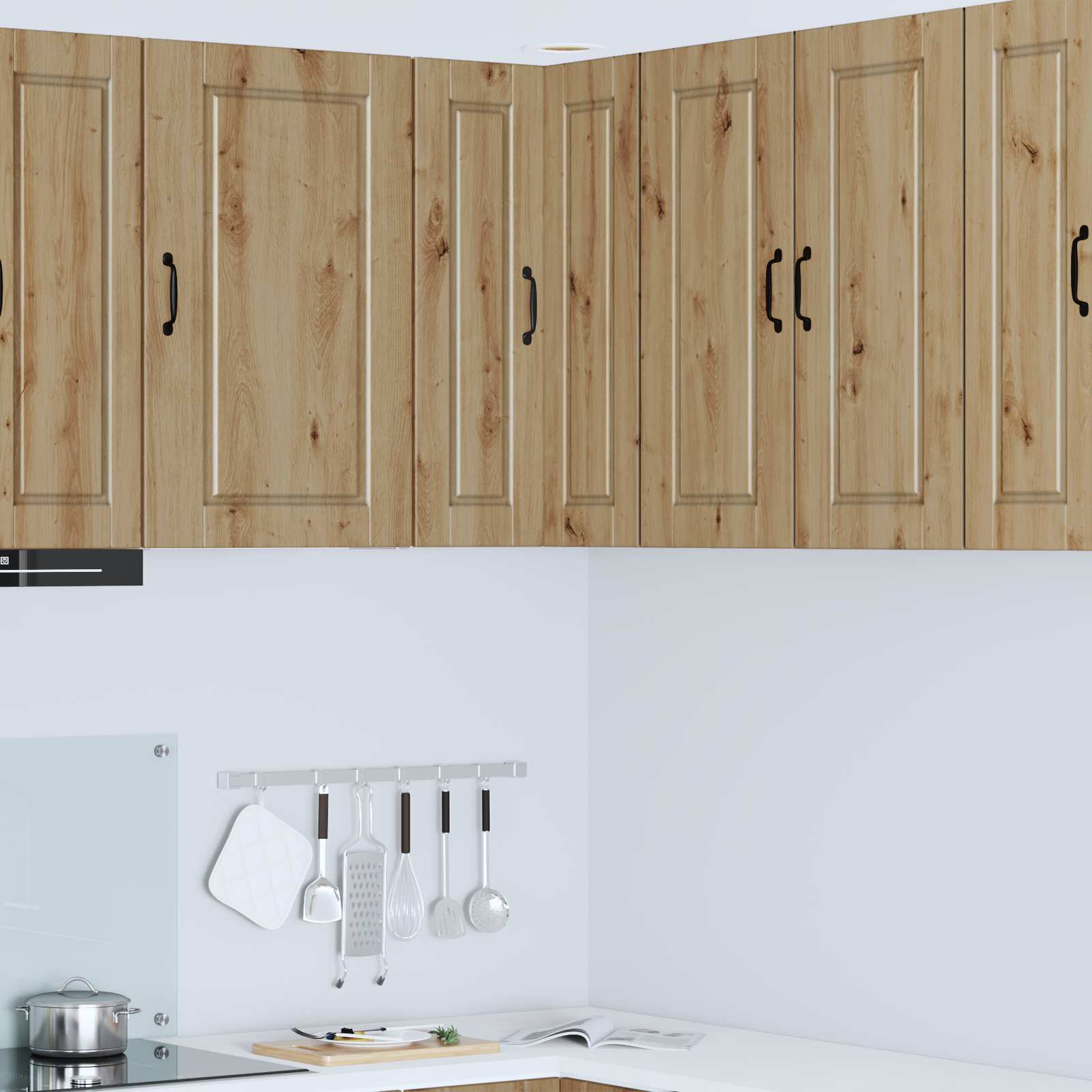 vidaXL Wand-Eckschrank PORTO Artisan-Eiche 57 x 57 x 80 cm