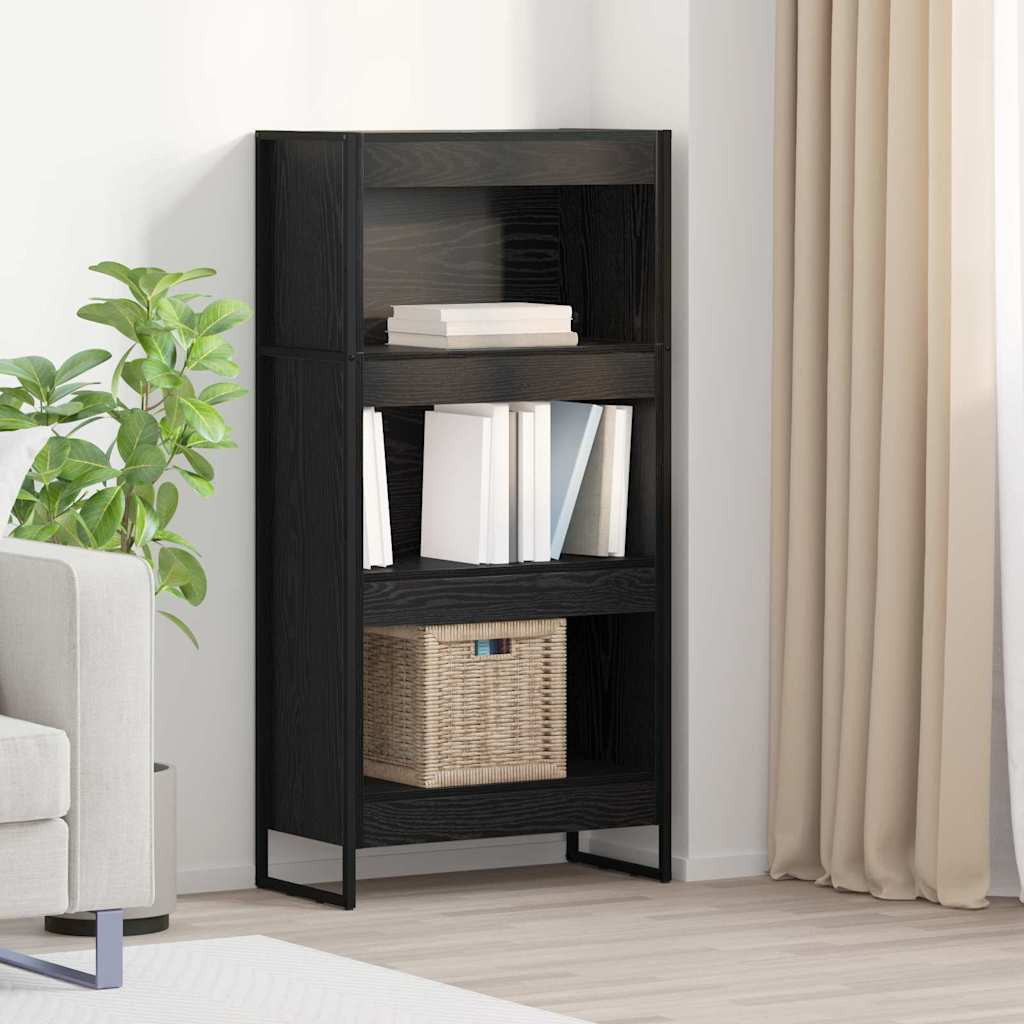 vidaXL Bücherregal Schwarz Eichen-Optik 60 x 30 x 121 cm Holzwerkstoff