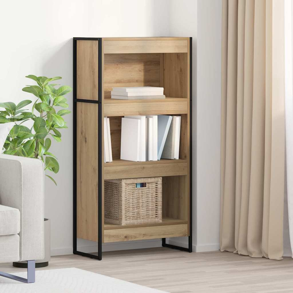 vidaXL Bücherregal 60 x 30 x 121 cm Holzwerkstoff Kunsthandwerk Eiche