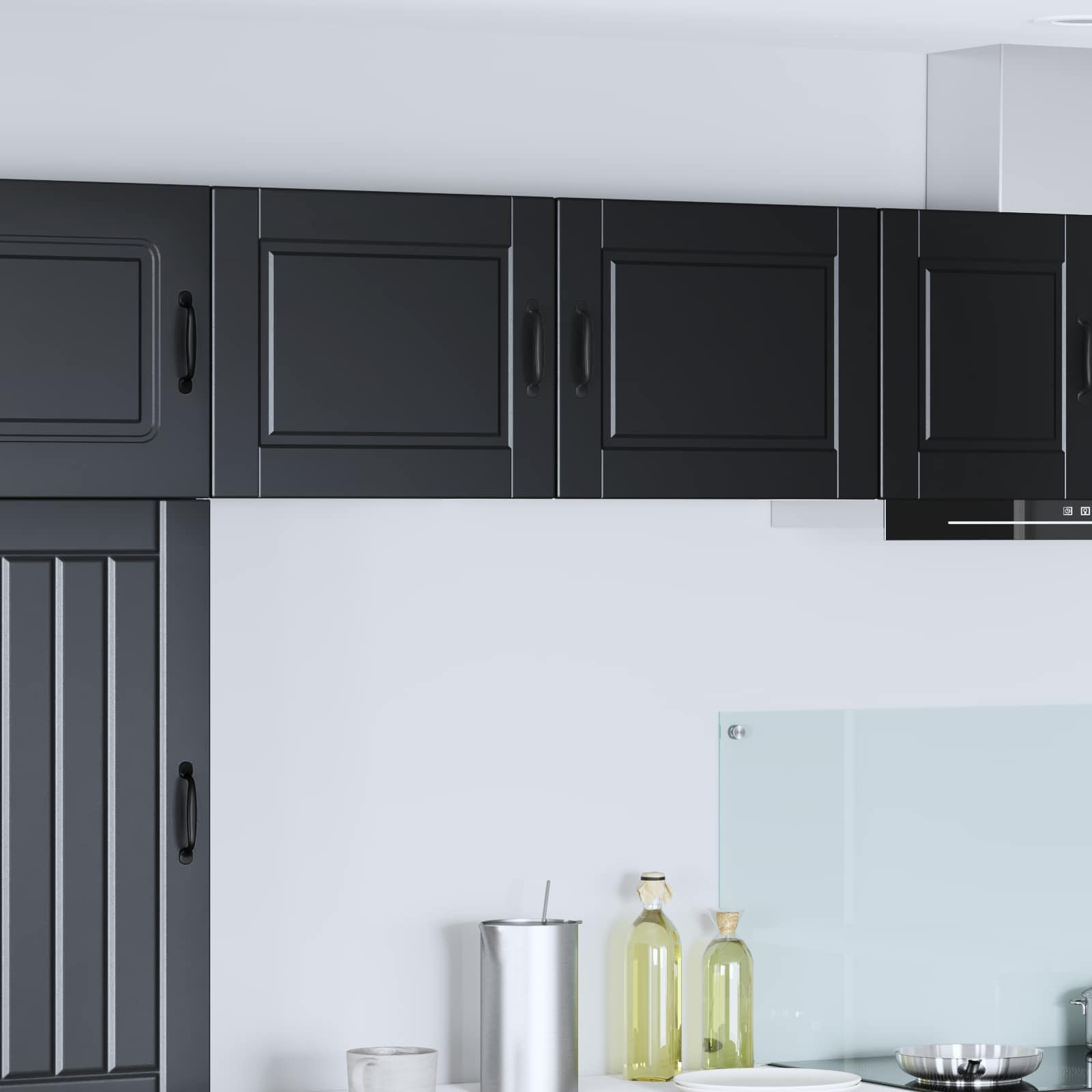 vidaXL Wandschrank PORTO Schwarz 50 x 31 x 40 cm Holzwerkstoff