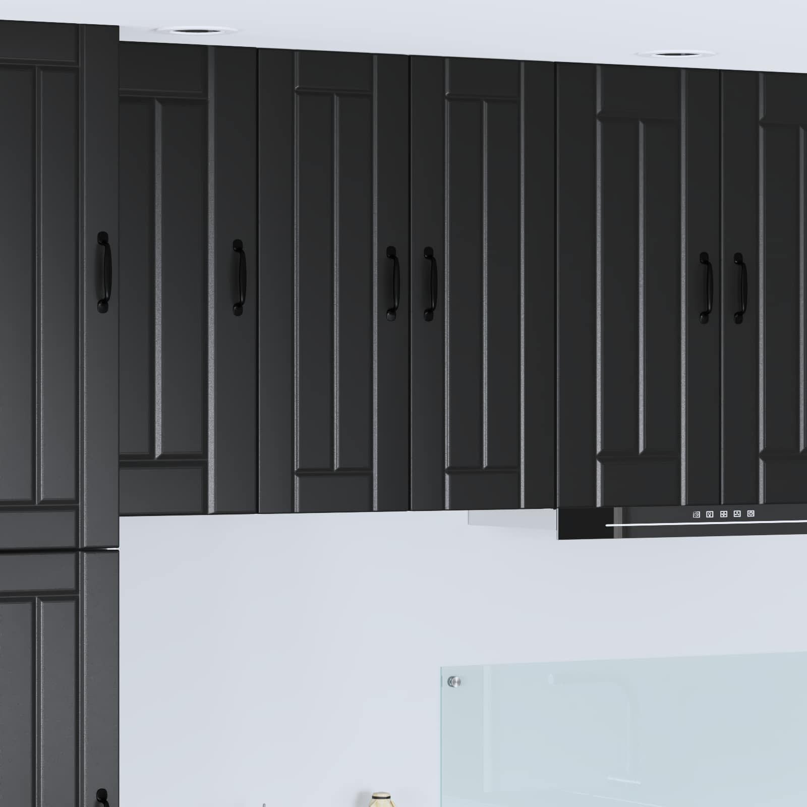 vidaXL Wandschrank LUCCA Schwarz 30 x 31 x 80 cm Holzwerkstoff