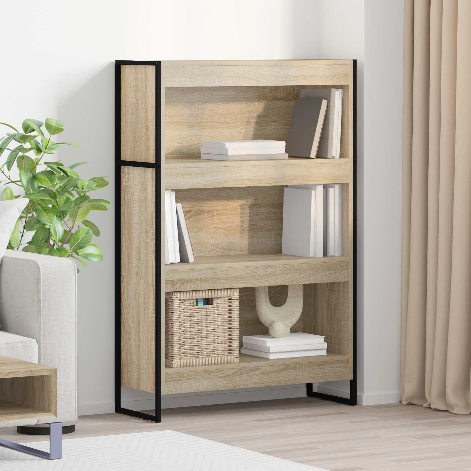 vidaXL Bücherregal Sonoma 80 x 30 x 121 cm Holzwerkstoff