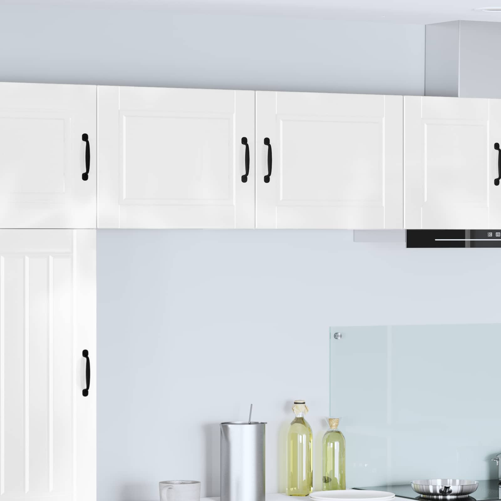 vidaXL Wandschrank PORTO Hochglanz Weiß 50 x 31 x 40 cm Holzwerkstoff