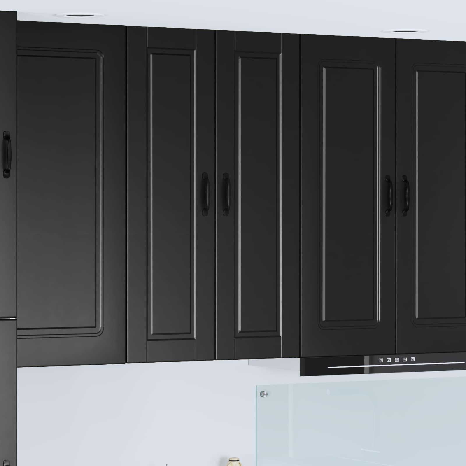 vidaXL Wandschrank PORTO Schwarz 30 x 31 x 100 cm Holzwerkstoff
