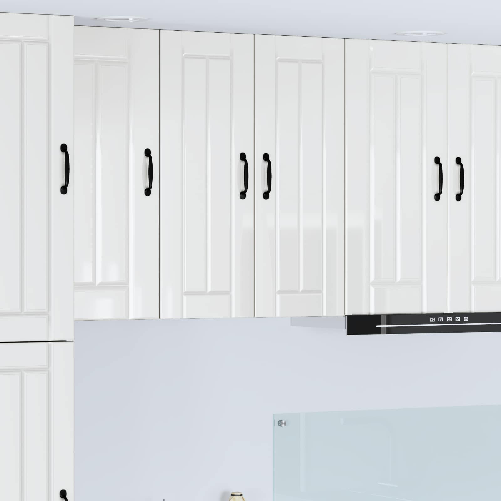 vidaXL Wandschrank LUCCA Hochglanz Weiß 30 x 31 x 80 cm Holzwerkstoff