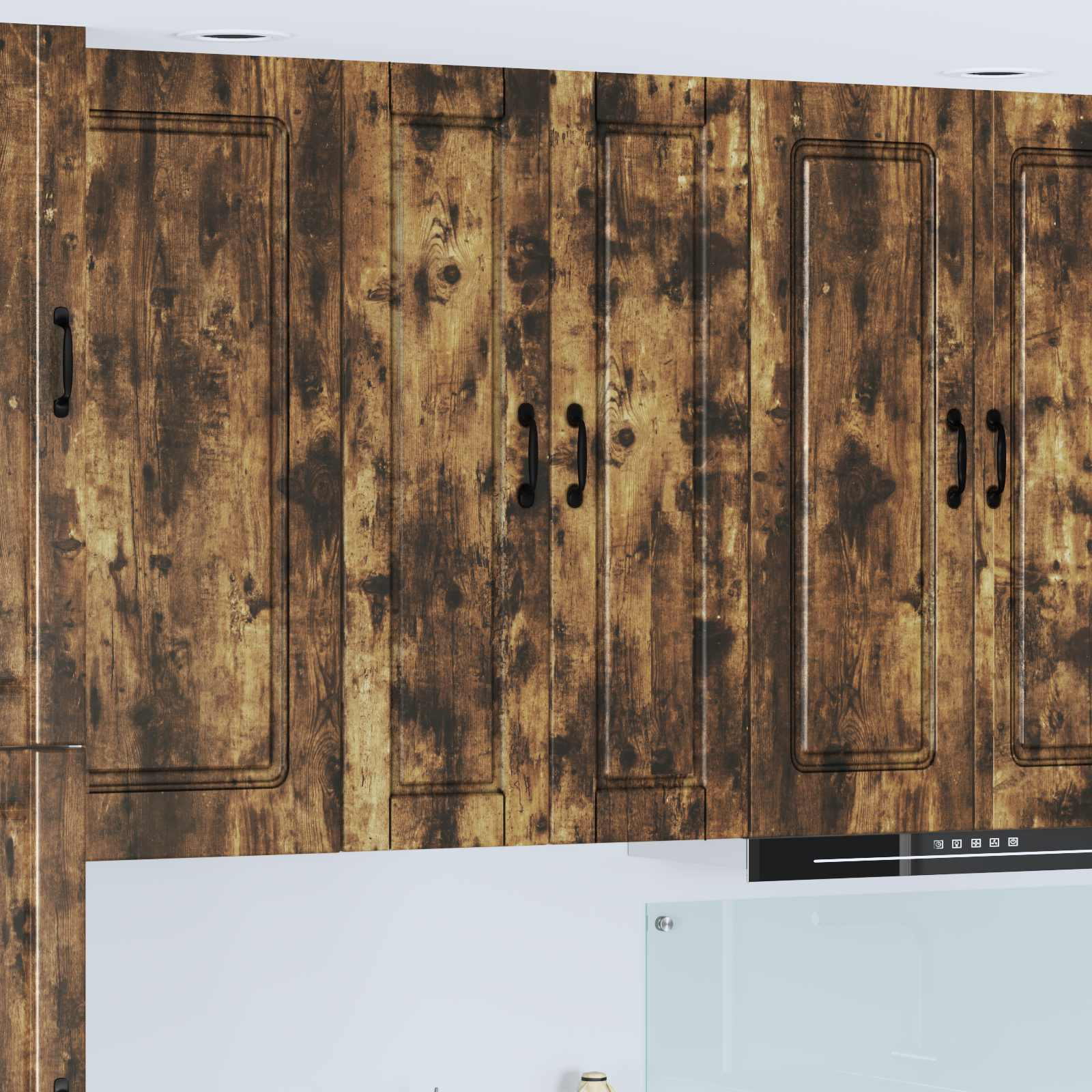 vidaXL Wandschrank PORTO Geräucherte Eiche 30 x 31 x 100 cm